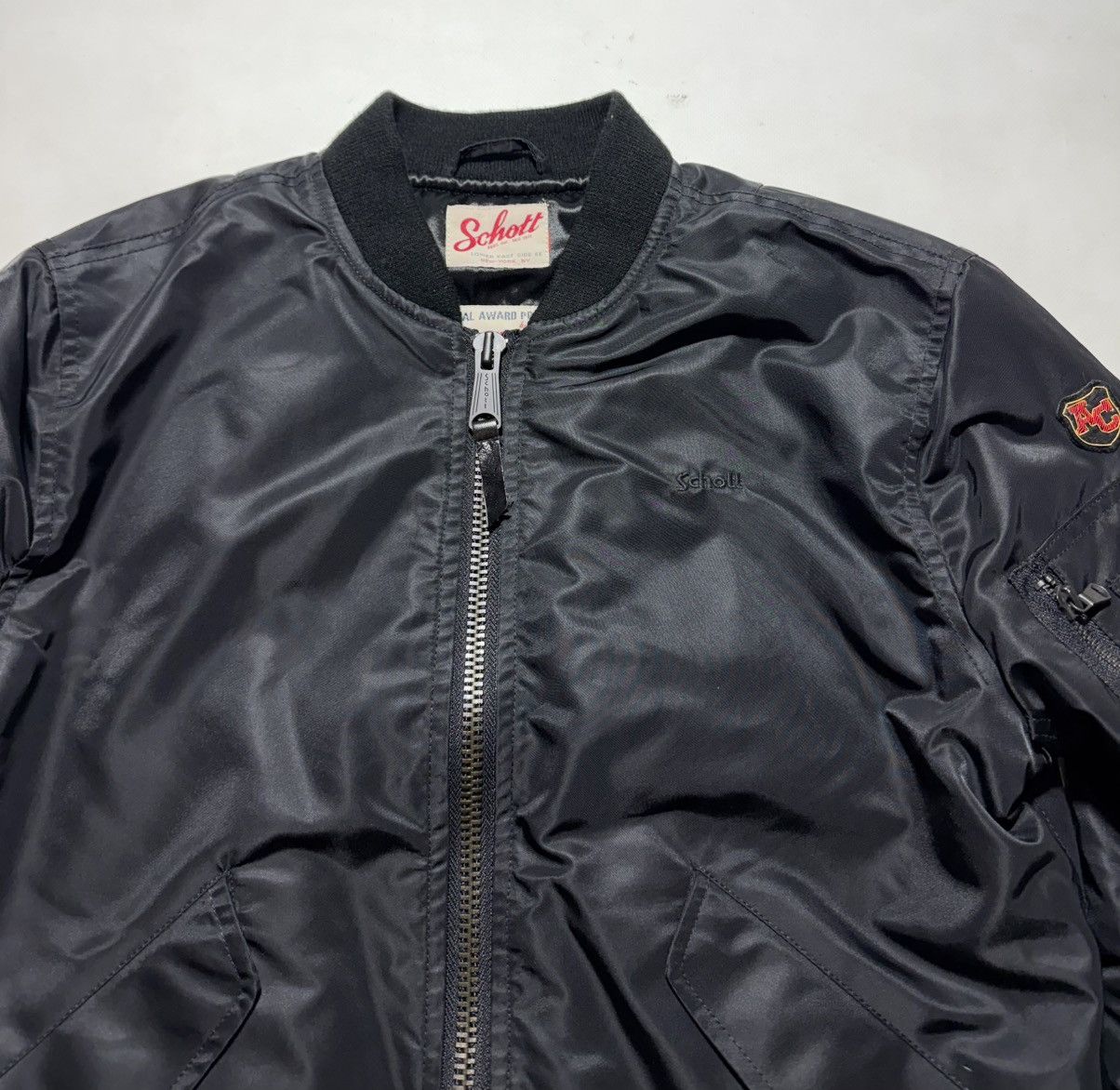 Schott Vintage Schott Nylon Bomber Jacket Size US S / EU 44-46 / 1 - 5 Thumbnail