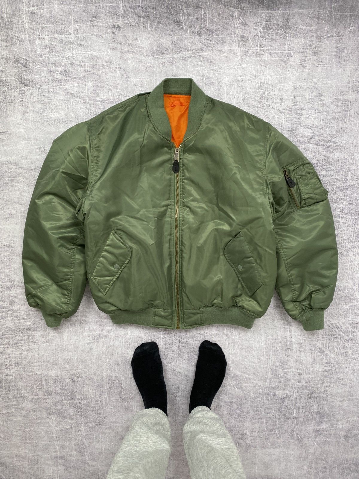 Reversible puffer vintage USA bomber MA-1 - Main Image