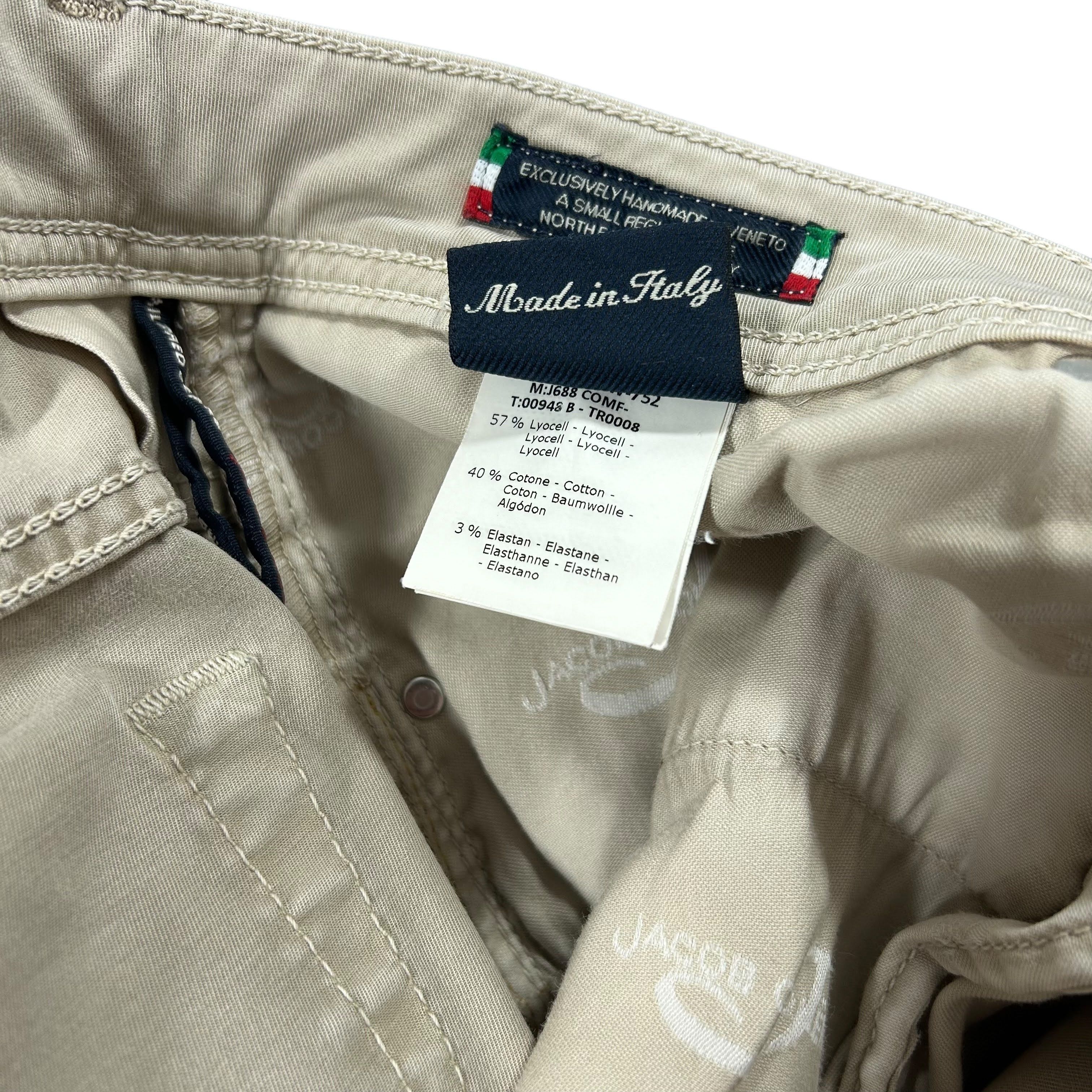 Jacob Cohen Jacob Cohen Style 688 Lyocell Beige Regular Tapered Pants 36 Size US 36 / EU 52 - 8 Thumbnail