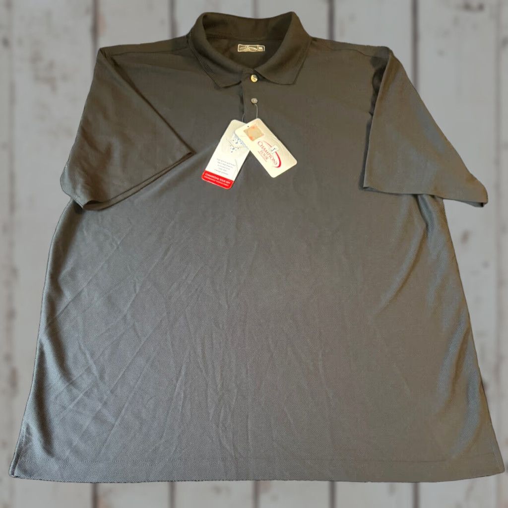 Vintage VINTAGE Champions Tour Polo Shirt XL Black Men's XL Polo Black Golf NWT Size US XL / EU 56 / 4 - 1 Thumbnail