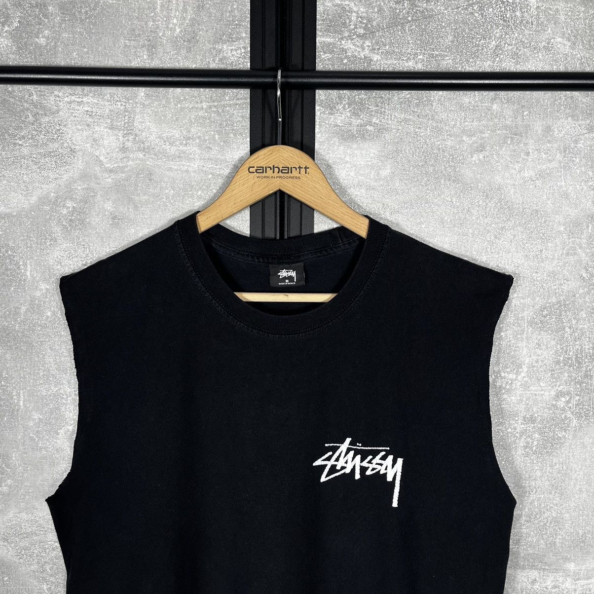 Stussy Stussy Tank Top Big Logo Vintage T-shirt Tee Rare Black USA Size US M / EU 48-50 / 2 - 4 Thumbnail
