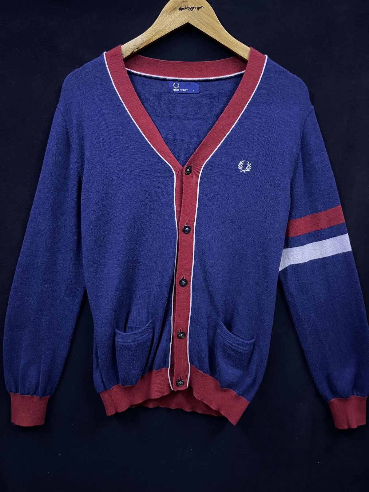 Fred Perry × Raf Simons RARE ! WOMEN FREDPERRY CARDIGAN SWEATERS Size M / US 6-8 / IT 42-44 - 1 Thumbnail