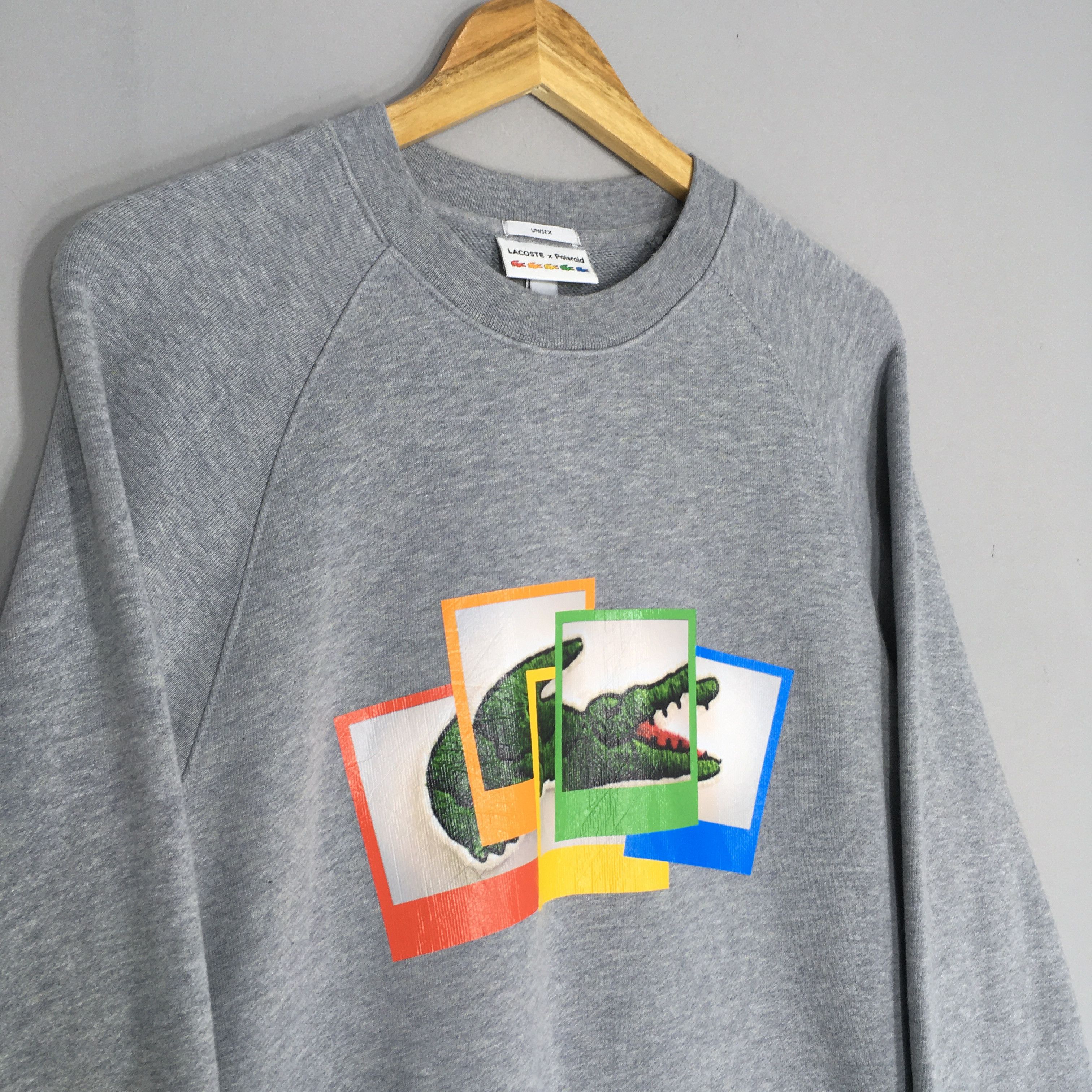 Lacoste Lacoste x Polaroid Gray Sweatshirt Medium big logo Size US M / EU 48-50 / 2 - 3 Thumbnail