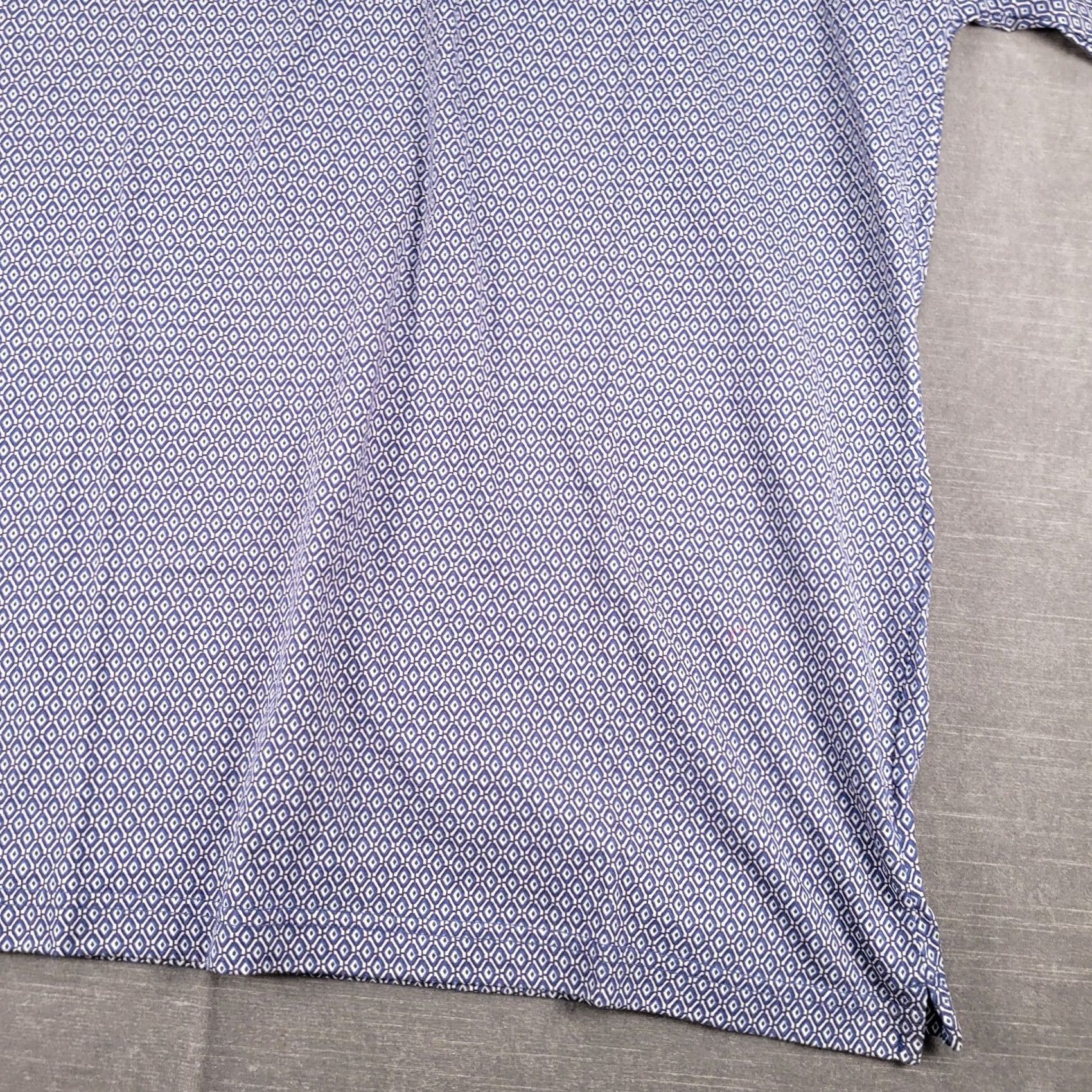 Vintage Knightsbridge Polo Shirt Geometric Print Short Sleeve Casual Top Large Blue Mens Size US L / EU 52-54 / 3 - 7 Thumbnail