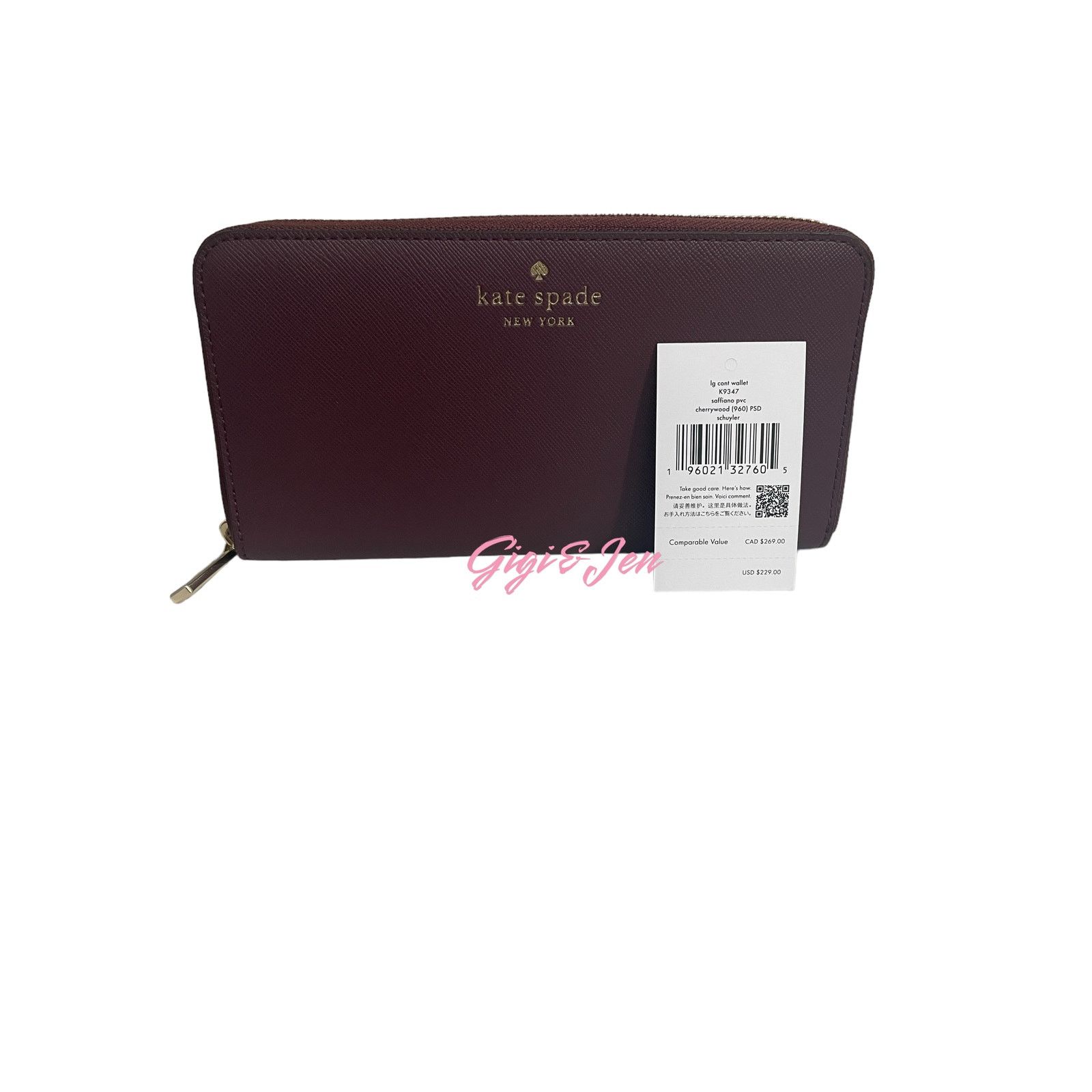Kate Spade Kate Spade Schuyler Large Continental Wallet Cherrywood New Size ONE SIZE - 2 Thumbnail