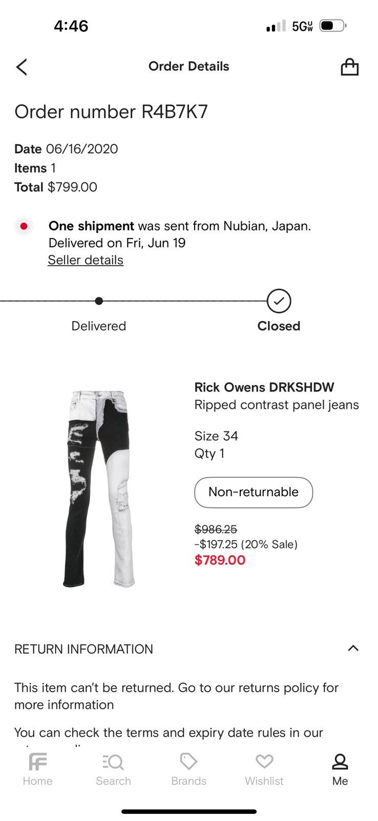 Rick Owens Rick Owens DRKSHDW Ripped Contrast Panel Jeans 34 Size US 34 / EU 50 - 6 Thumbnail