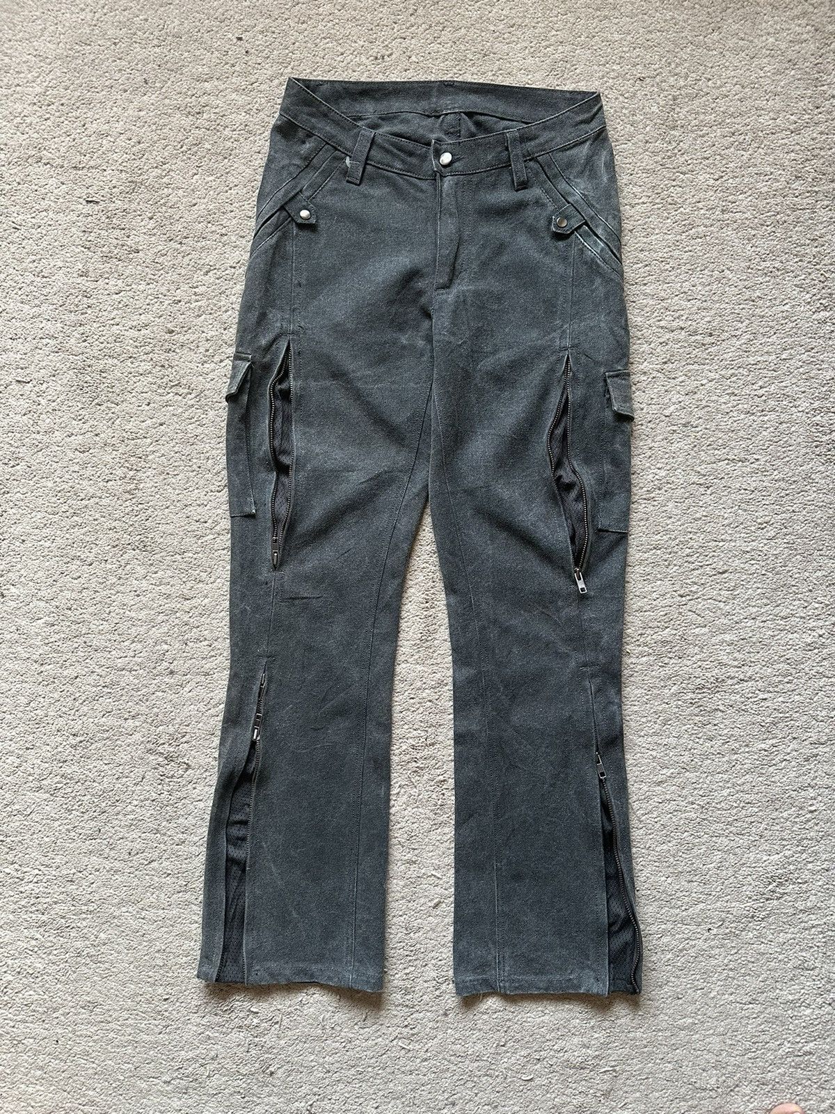 Kadoya 2000s Kadoya Leather Duck Cotton Motorcycle Flare Pant Size US 29 - 2 Thumbnail