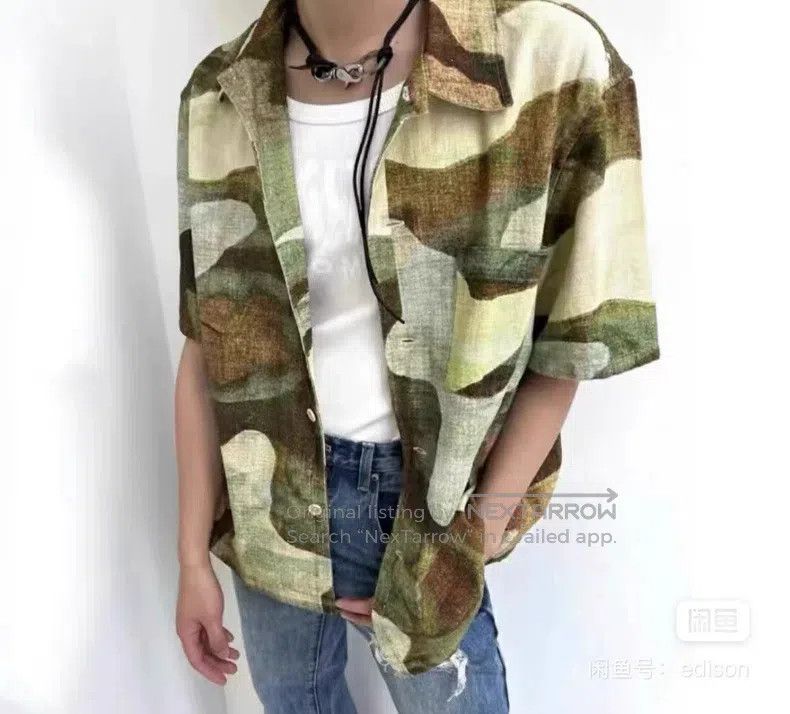 Our Legacy Our Legacy Camouflage Print Short-Sleeve Shirt - Psychedel Size US M / EU 48-50 / 2 - 3 Thumbnail