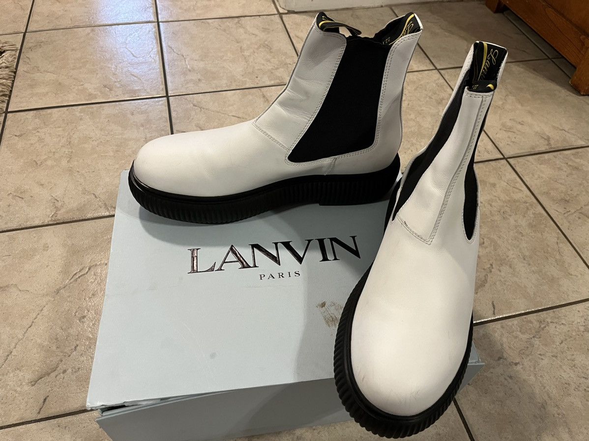 LANVIN | ARPEGE ANKLE BOOTS WHITE ブーツ Lanvin Arpege Chelsea Ankle Boots in White | Grailed