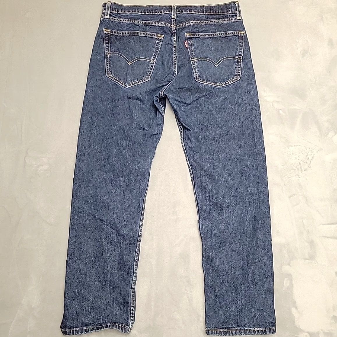 Levi's Levi's Jeans Men 36x30 Blue Denim 505 Regular Fit Straight Leg Dark Wash Comfortable Comfort Size US 36 / EU 52 - 6 Thumbnail