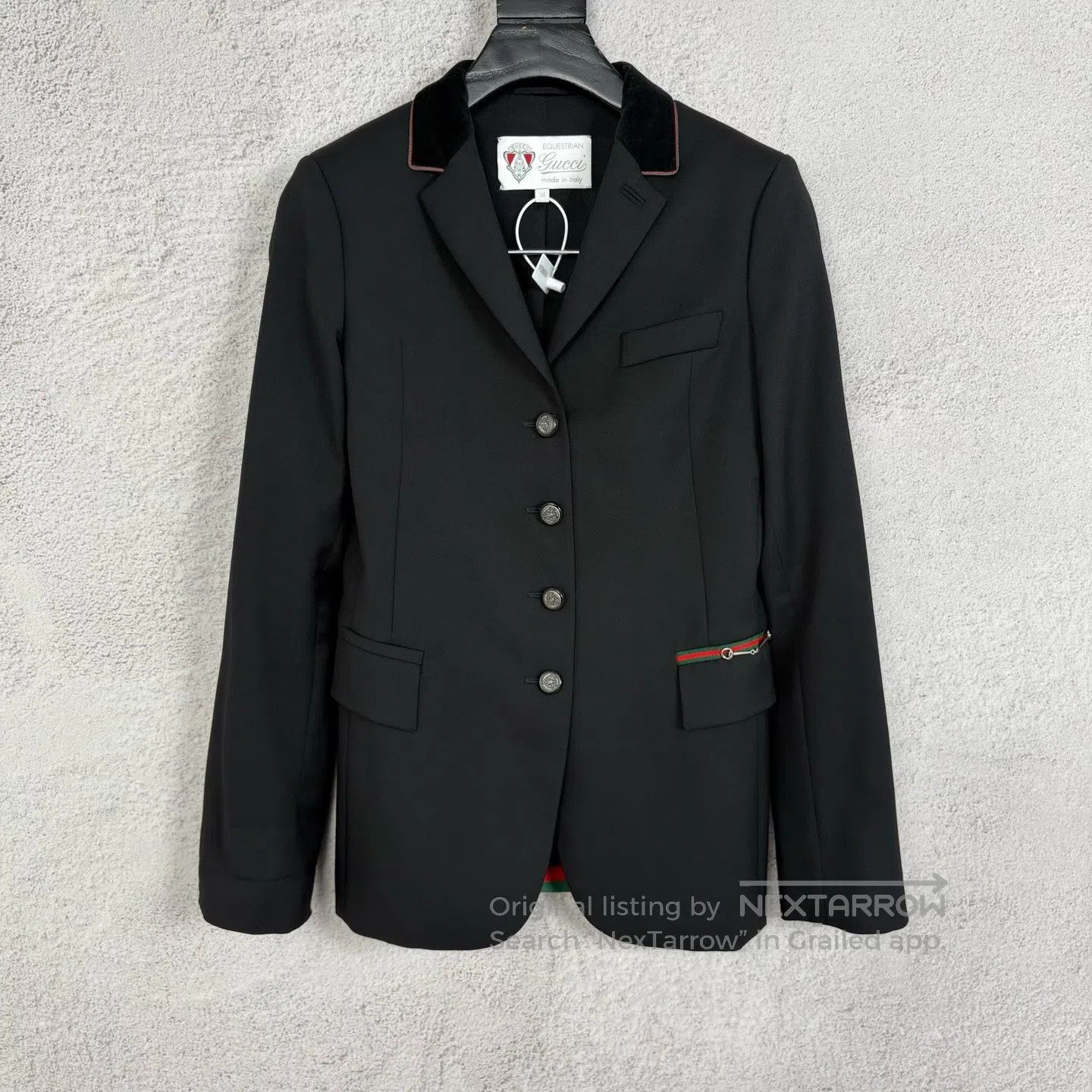 Gucci Guicci size38 Black horsehair buckle suit jacket Size 38R - 1 Thumbnail