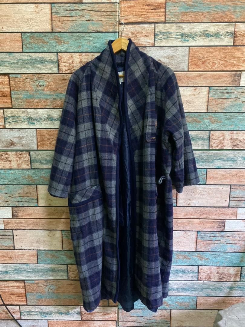 Pierre Balmain Pierre Balmain Checkered Vent Vert Wool Robe Size L Size US L / EU 52-54 / 3 - 1 Thumbnail