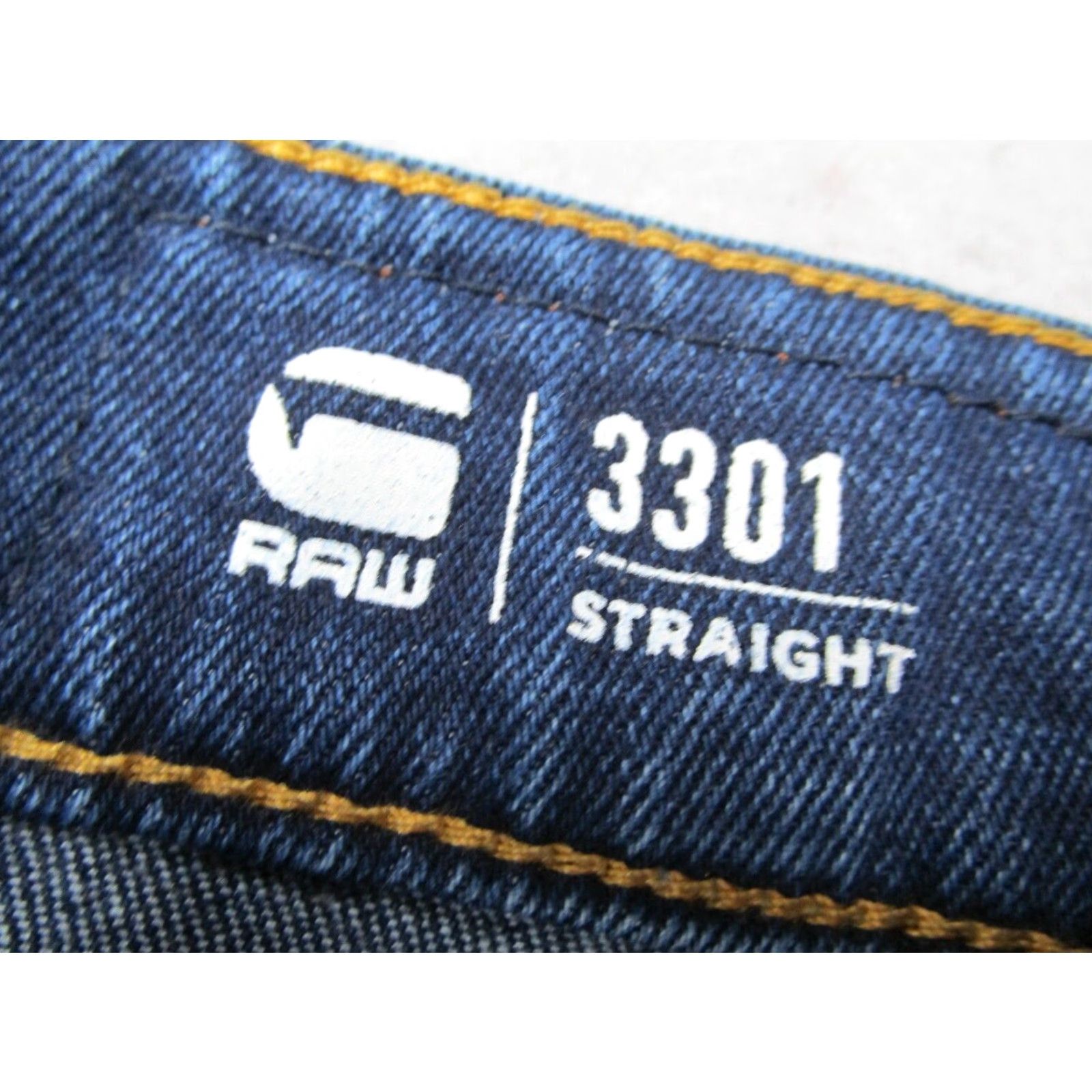 G-Star G-Star RAW 3301 Jeans Mens 38x32 Straight Denim Button Fly 5-Pocket Blue City Hipster Motorcycle Mens Size US 38 / EU 54 - 3 Thumbnail