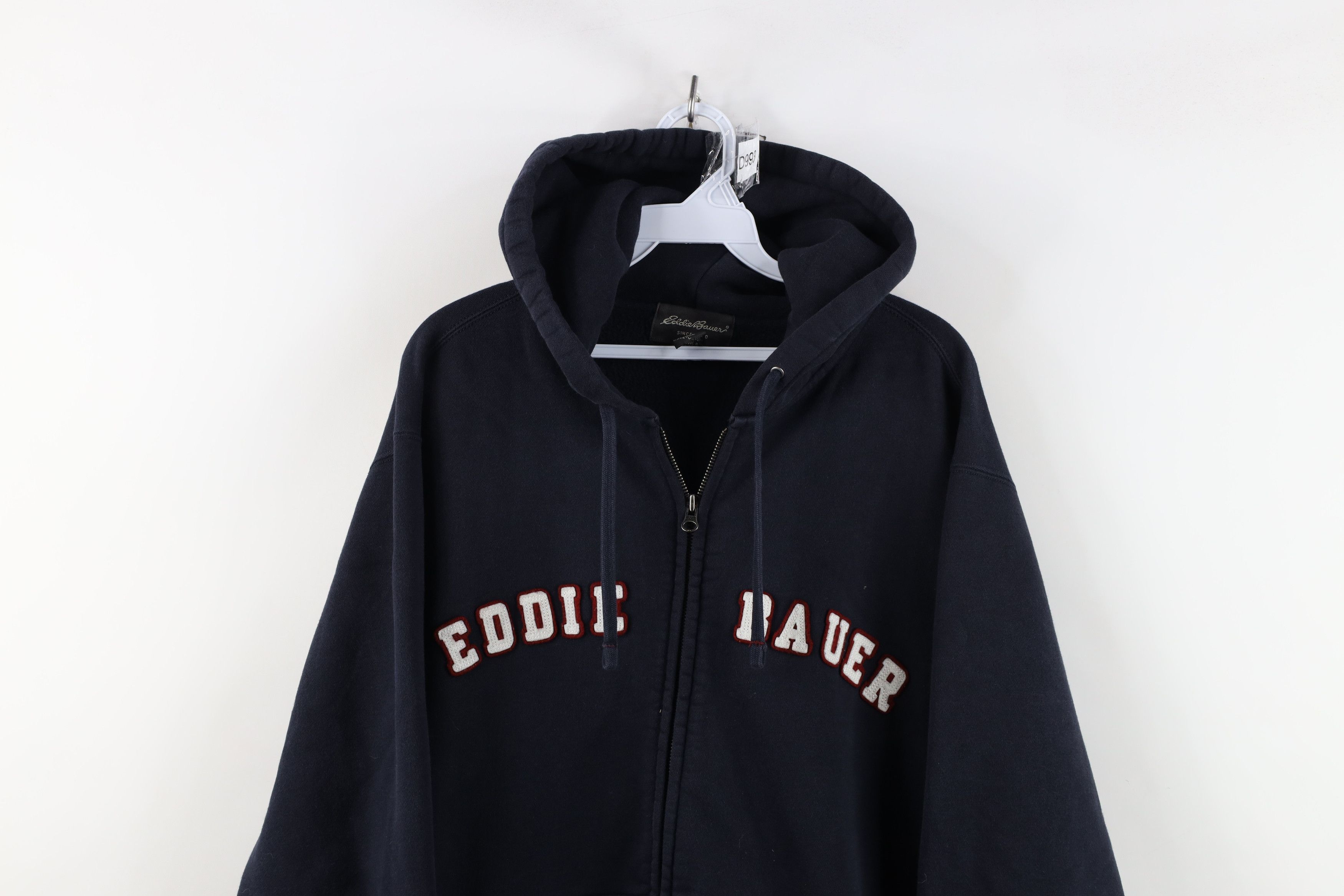 Eddie Bauer Vintage Eddie Bauer Spell Out Heavyweight Hoodie Blue Size US L / EU 52-54 / 3 - 2 Thumbnail