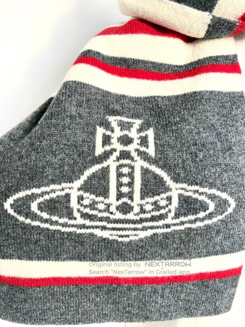 Vivienne Westwood Vivienne Westwood Large Saturn gray, white, and red stripe Size ONE SIZE - 4 Thumbnail