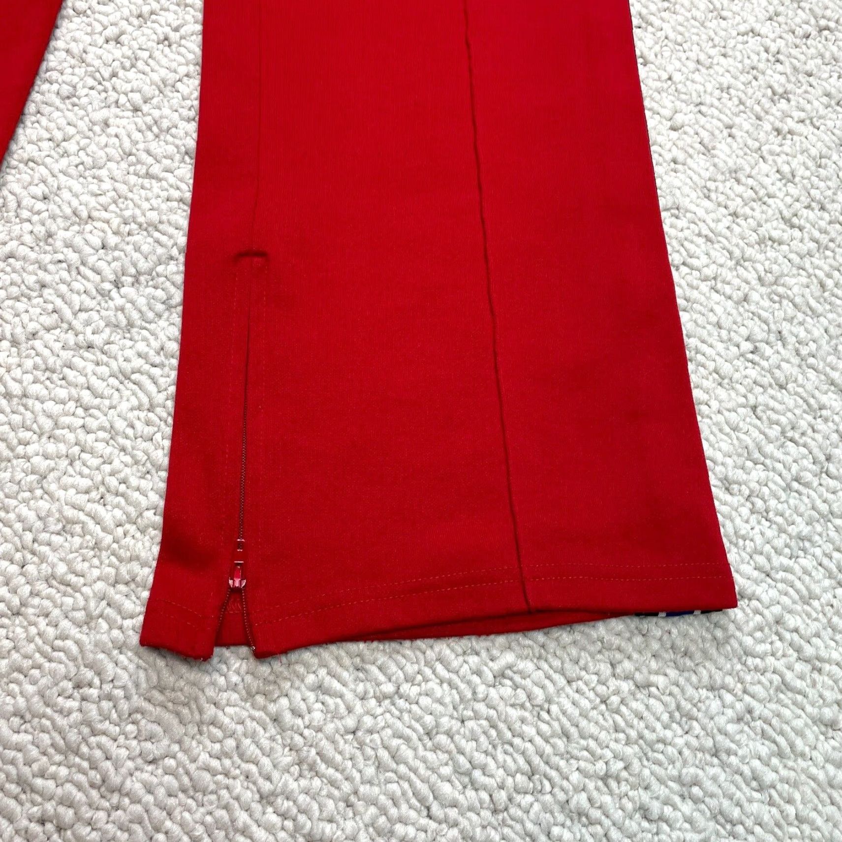 Tommy Hilfiger Tommy Hilfiger Track Pants Womens Small Red Elastic Waist Ankle Zip 26x30 Size 28" / US 6 / IT 42 - 2 Thumbnail