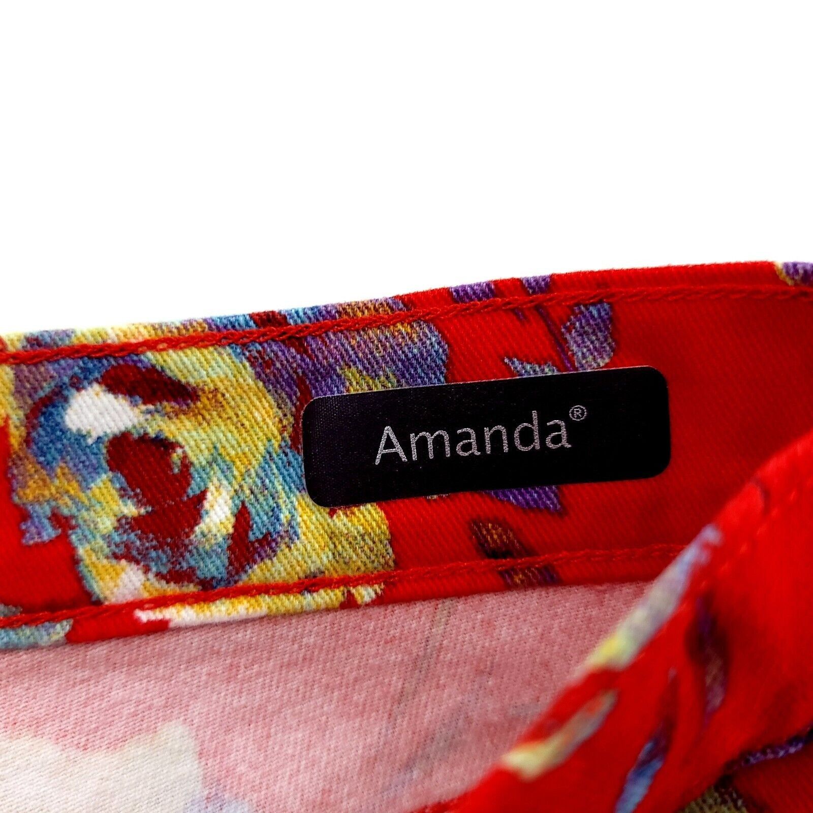 Gloria Vanderbilt Gloria Vanderbilt Amanda Red Purple Floral Denim Size 6 Aver Size 28" / US 6 / IT 42 - 8 Thumbnail