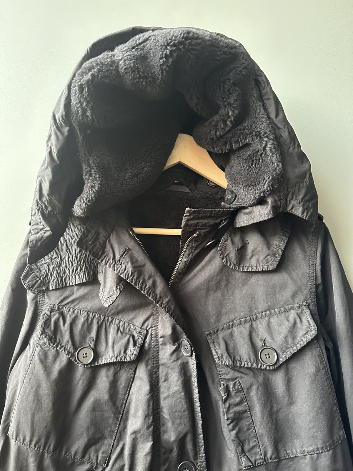Aspesi Aspesi Thermore Faux Fur Black Lined Parka Size XS Size US XS / EU 42 / 0 - 2 Thumbnail