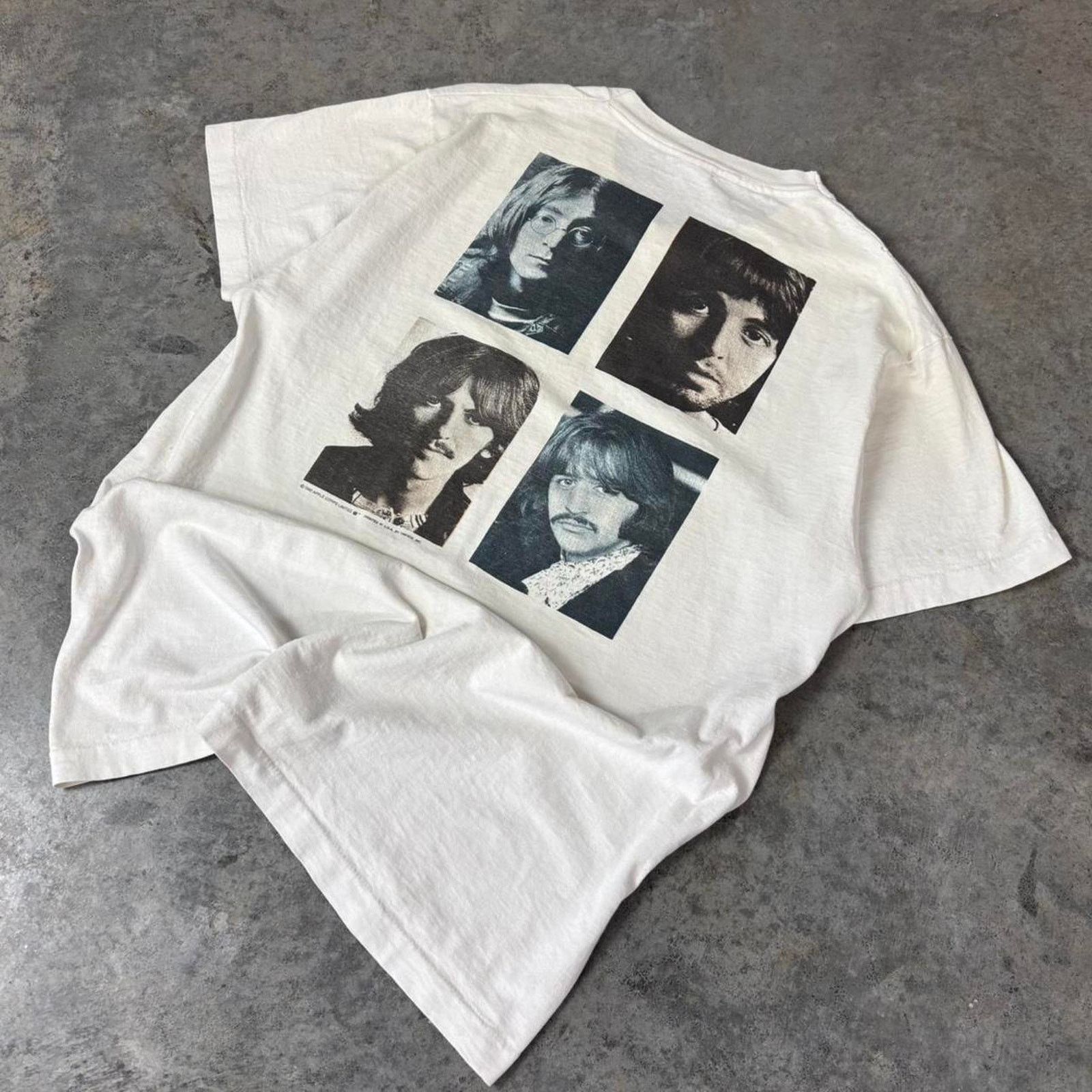 Vintage 90s The Beatles Single Stitch T-shirt Vintage Size US XL / EU 56 / 4 - 1 Thumbnail