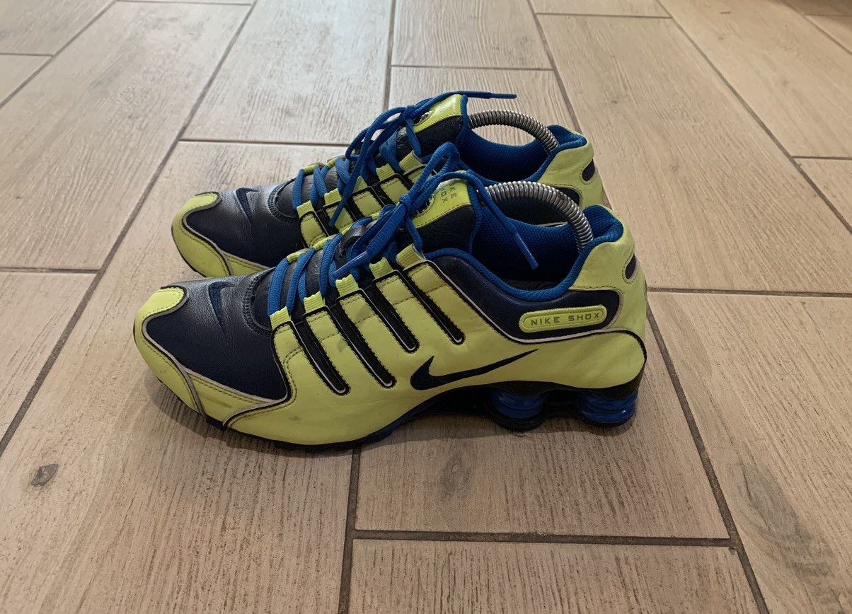 Nike × Vintage Nike Shox Vintage 2012 Yellow Blue Leather Shoes Size US 8 / EU 41 - 2 Thumbnail
