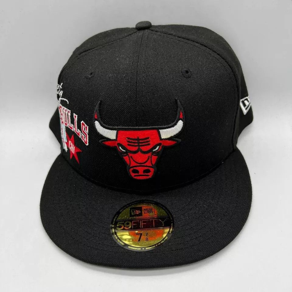 New Era Chicago Bulls NBA 7 7/8 Hat Fitted Cap New Michael Jordan Size ONE SIZE - 2 Thumbnail
