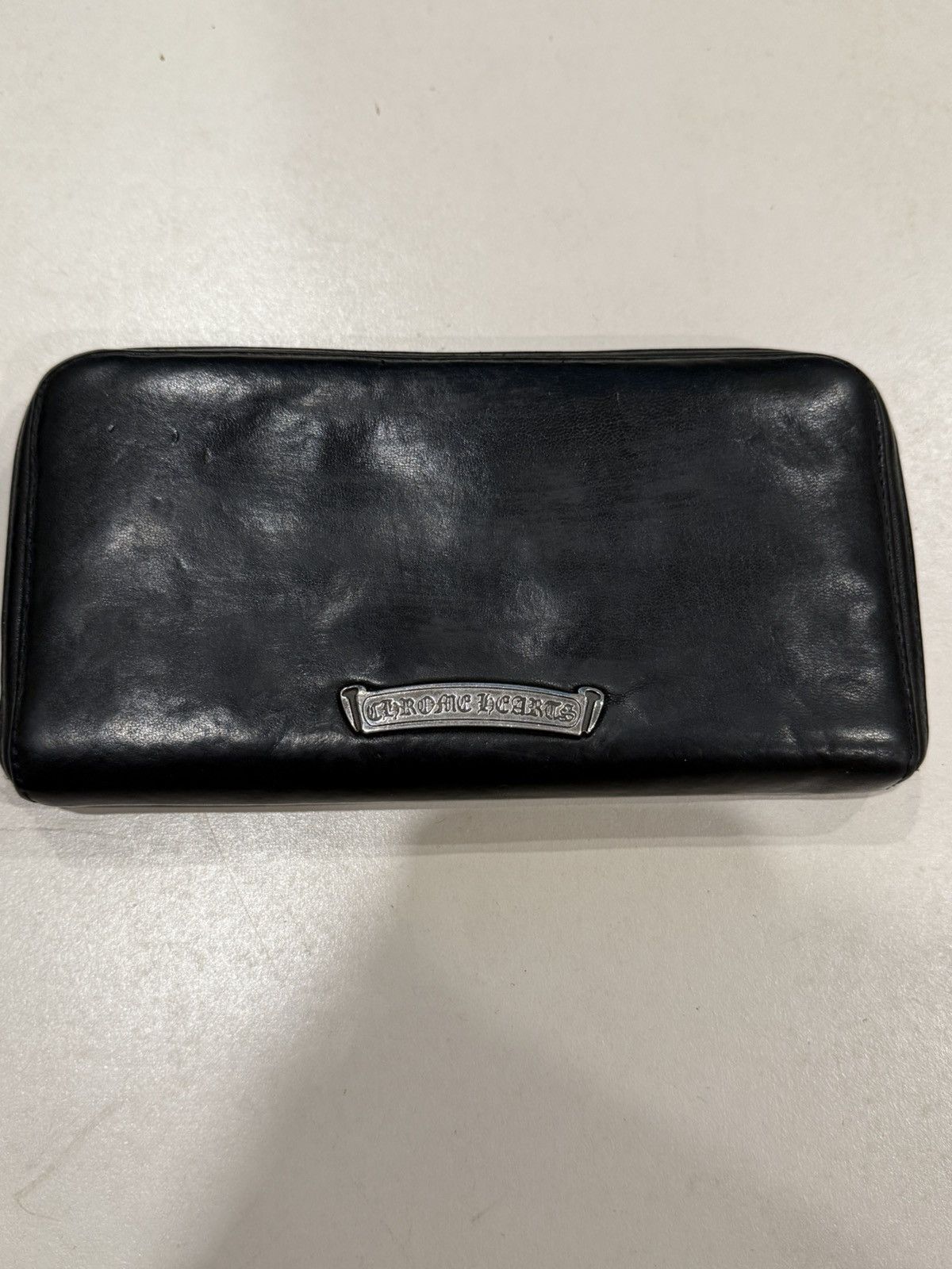 Chrome Hearts Chrome Hearts BS Fleur Wallet Black Leather Silver Scroll Size ONE SIZE - 4 Thumbnail