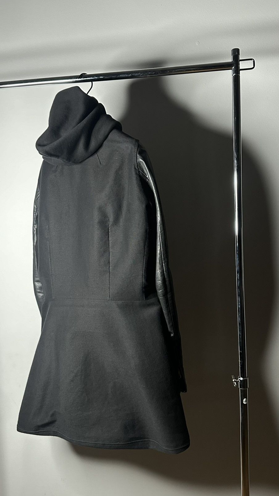 Rick Owens Coat with leather sleeves Size US L / EU 52-54 / 3 - 10 Thumbnail