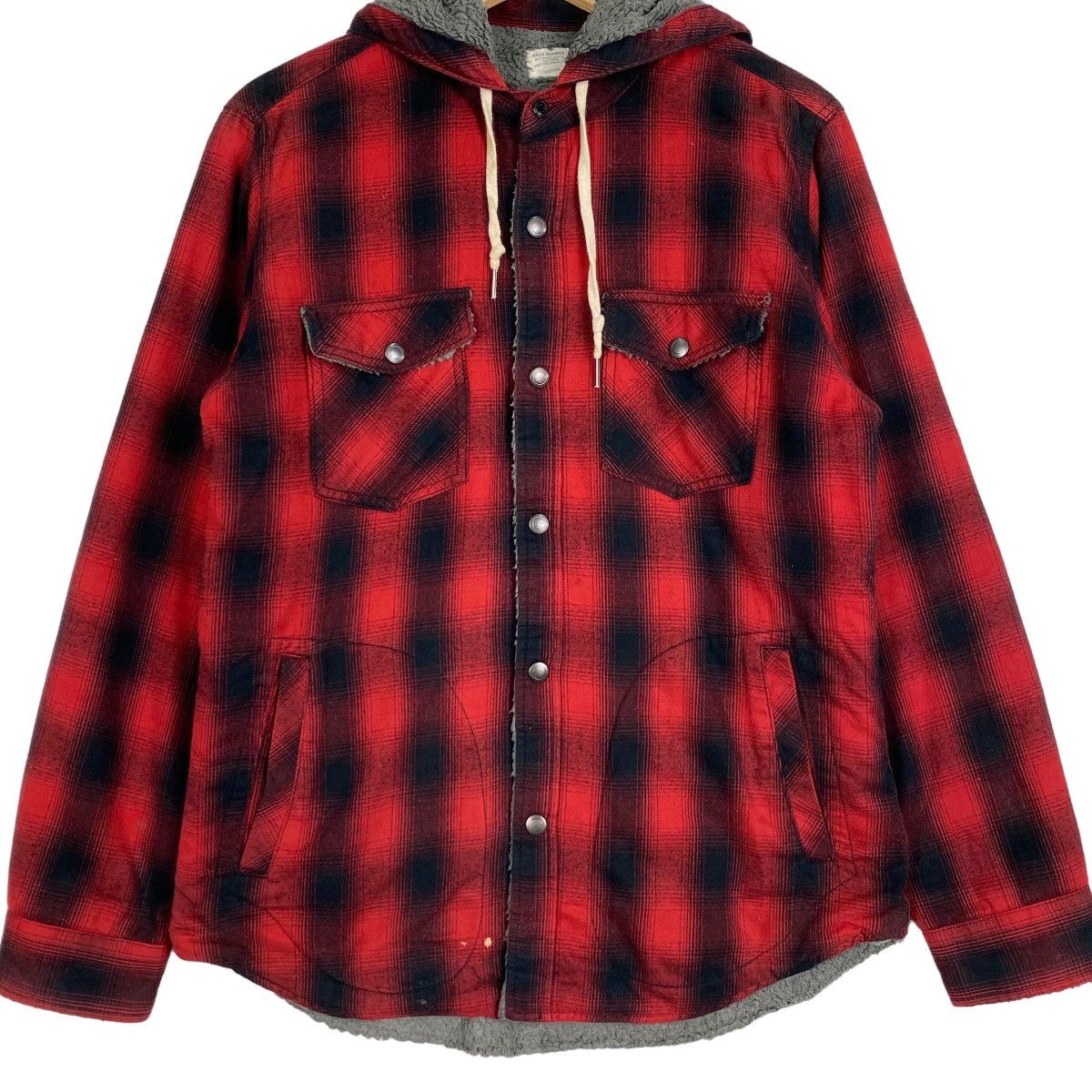 Flannel × Japanese Brand Back Number Flannel fleece hoodie Size US M / EU 48-50 / 2 - 5 Thumbnail