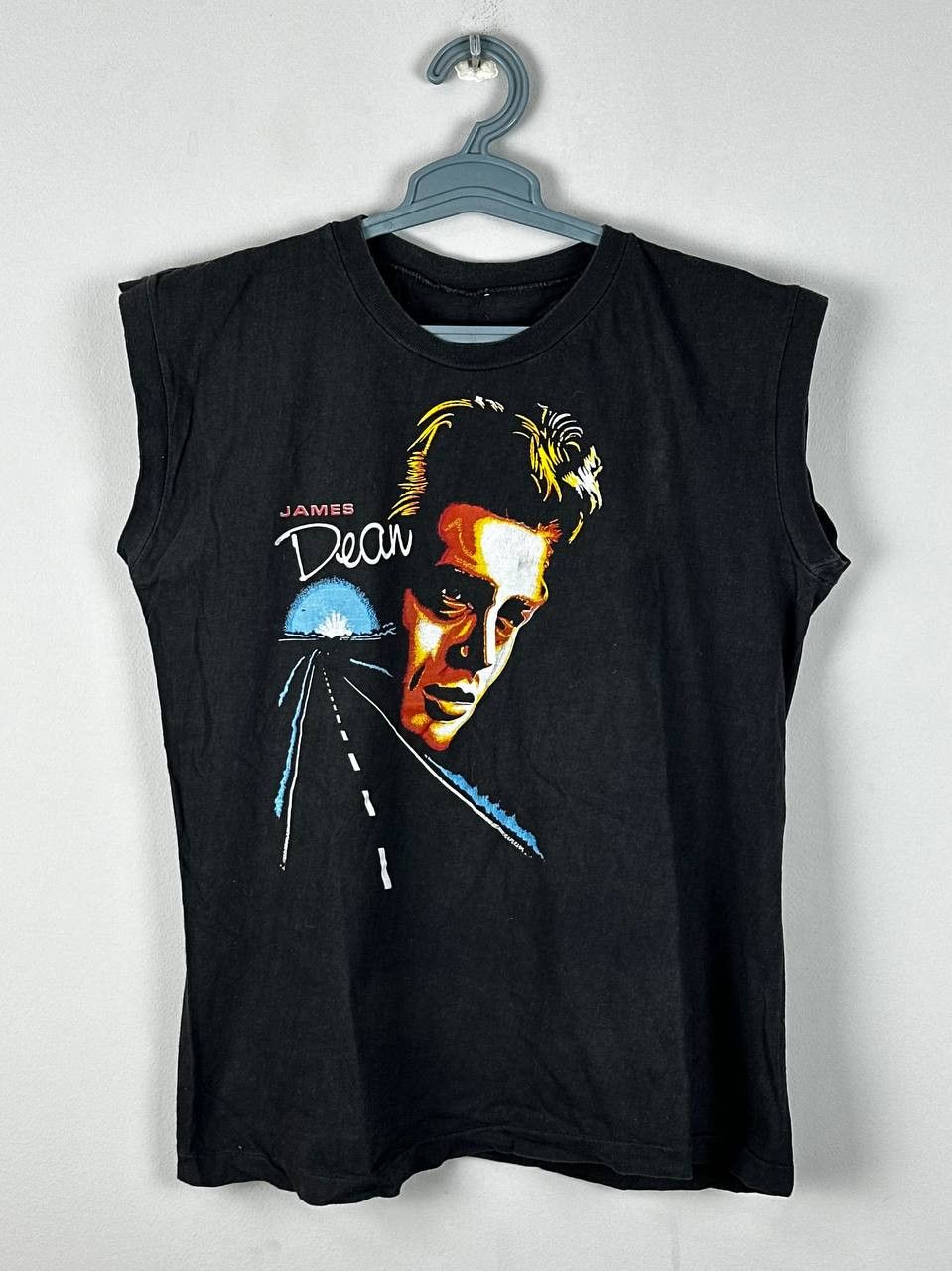Vintage Vintage 80s James Dean Graphic Sleeveless T Shirt Size US M / EU 48-50 / 2 - 1 Thumbnail