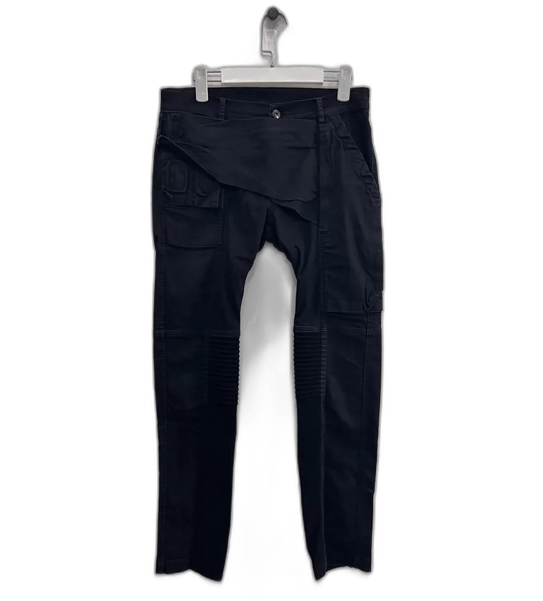 Rick Owens rickowens size 31 slant front biker pants-2508 Size US 31 - 1 Thumbnail