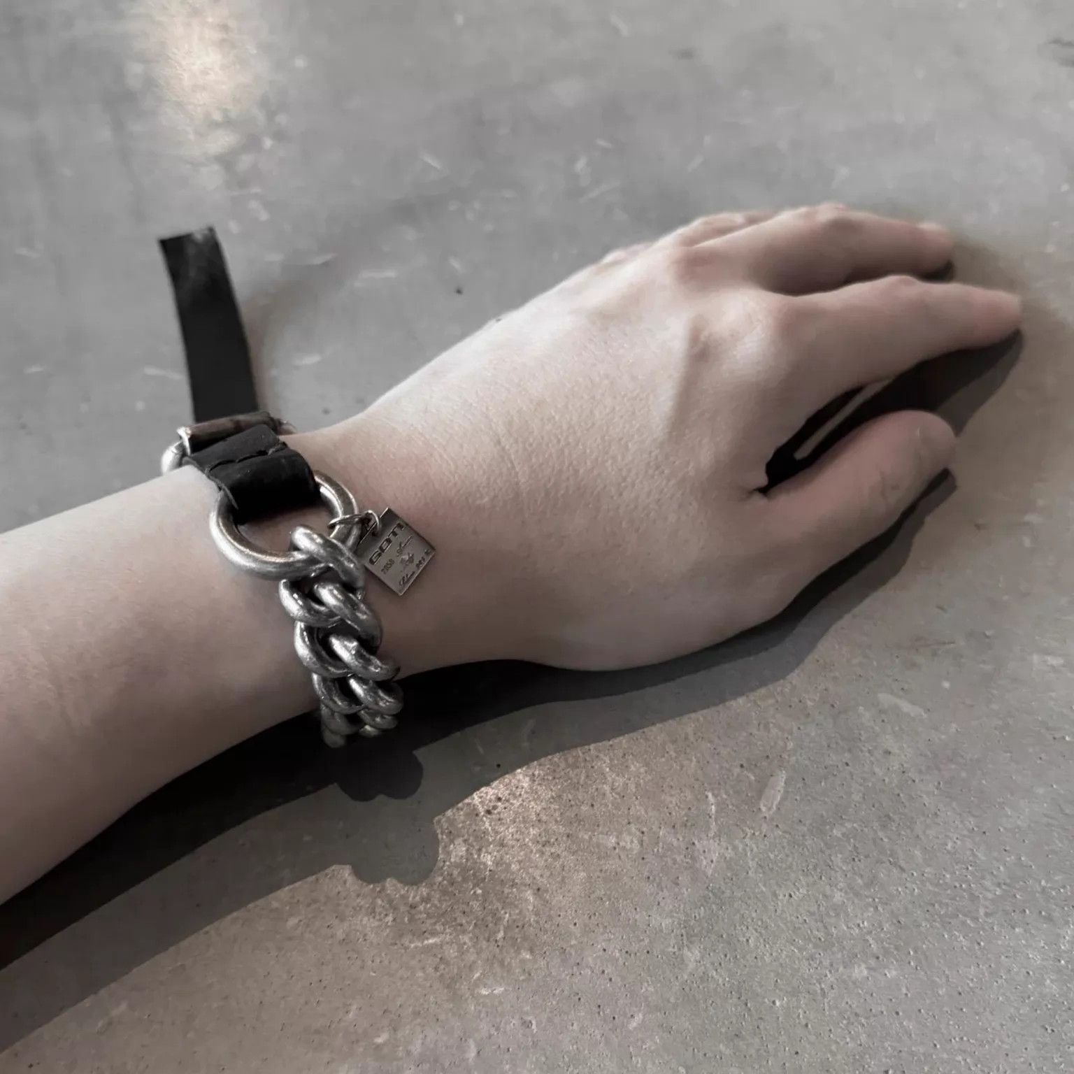 Goti GOTI Heavy Worn Horsehide Chain Mixed Bracelet One Size Size ONE SIZE - 8 Thumbnail