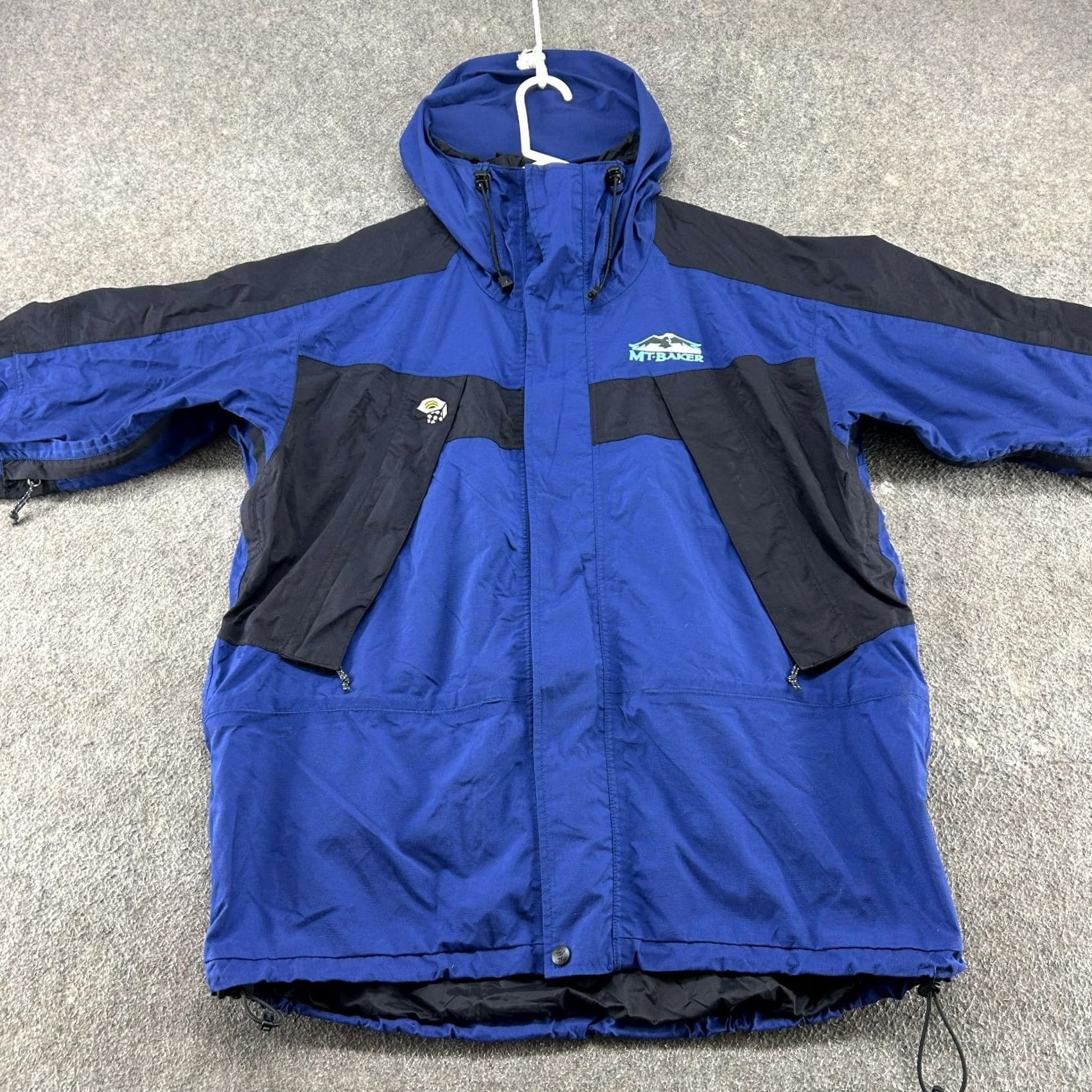 Mountain Hardwear VINTAGE Mountain Hardwear Jacket Men L Blue Black Parka Rain Hooded Mt Baker 90s Size US L / EU 52-54 / 3 - 3 Thumbnail