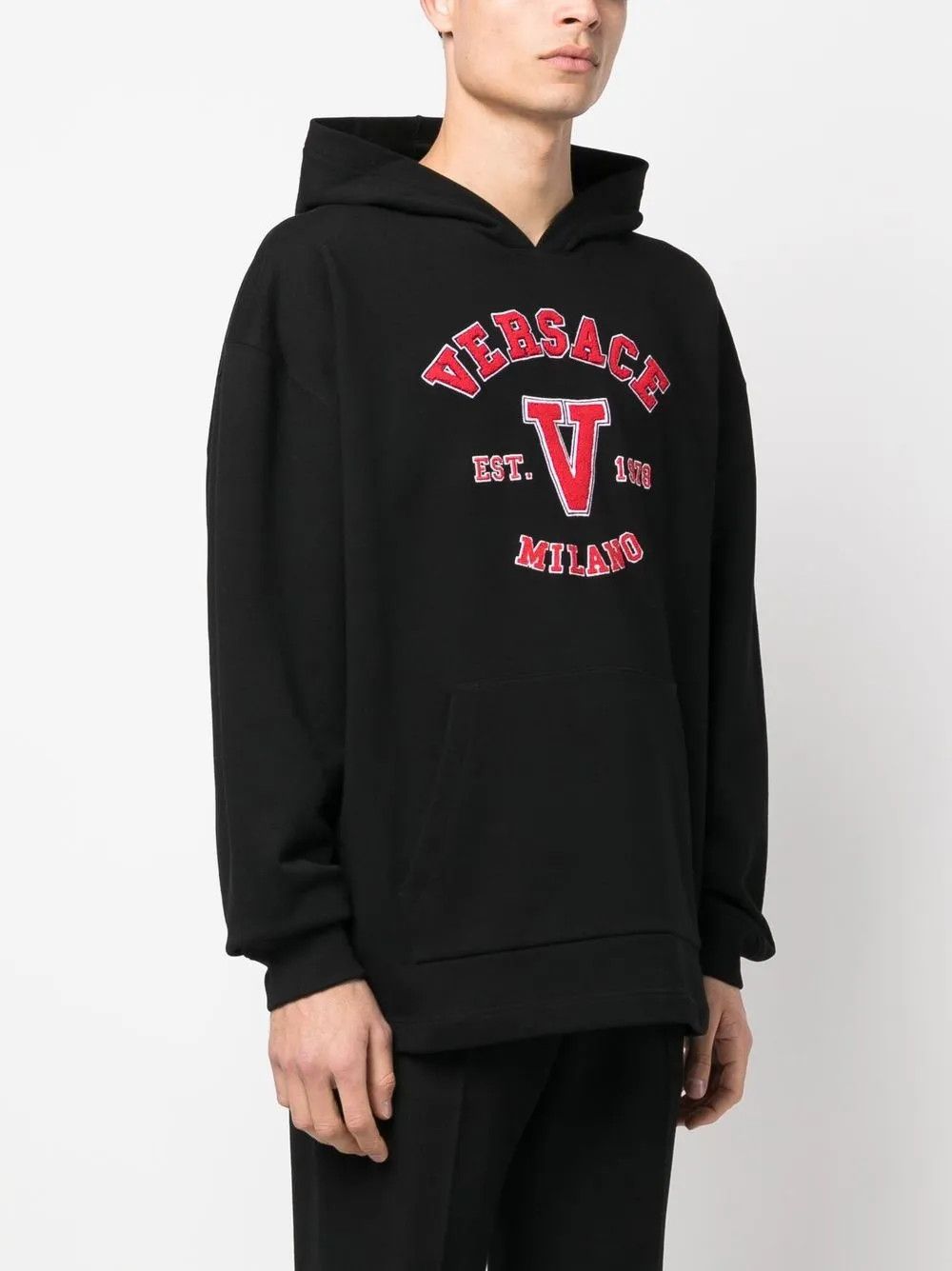 Versace o1y0525 Logo Hoodie in Black Size US S / EU 44-46 / 1 - 3 Thumbnail