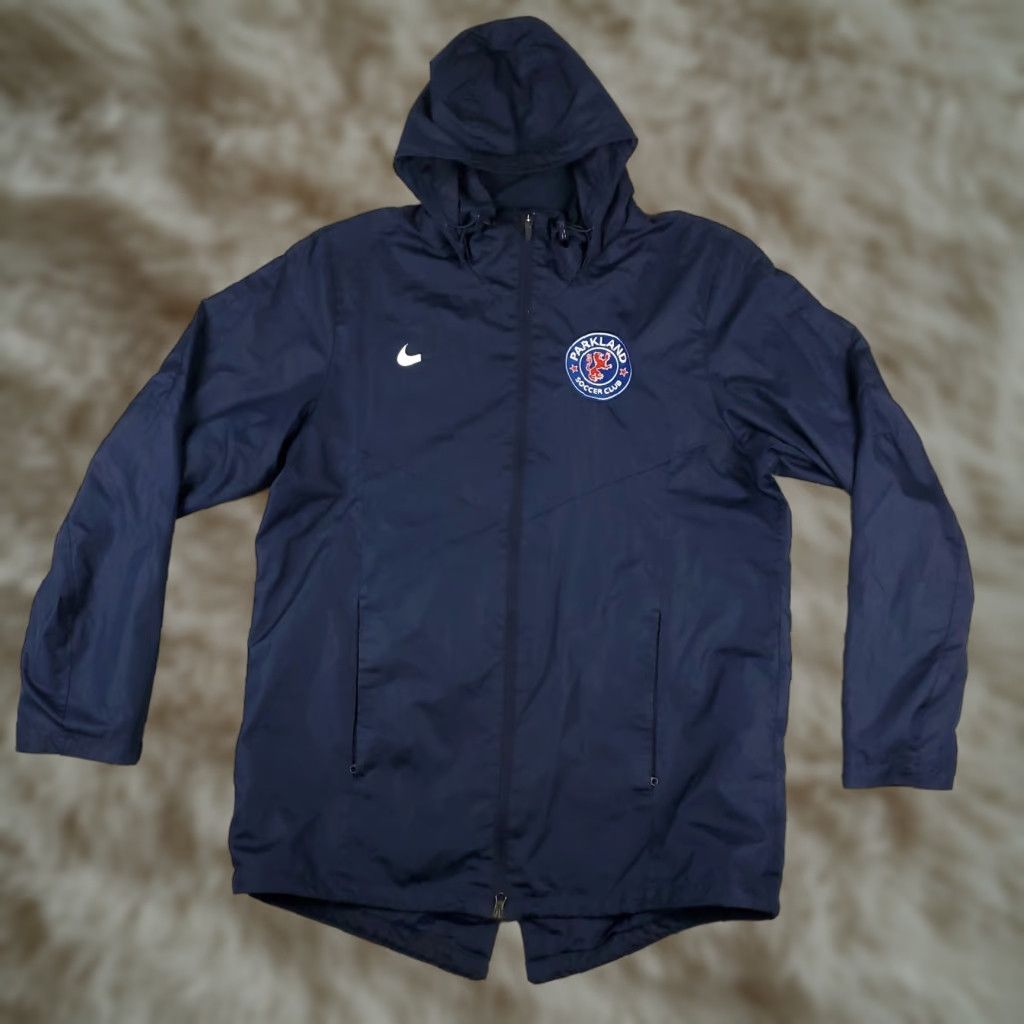 Nike Nike Jacket Mens XL Blue Parkland Soccer Zip Hoodie Windbreaker Stained Size US XL / EU 56 / 4 - 1 Thumbnail