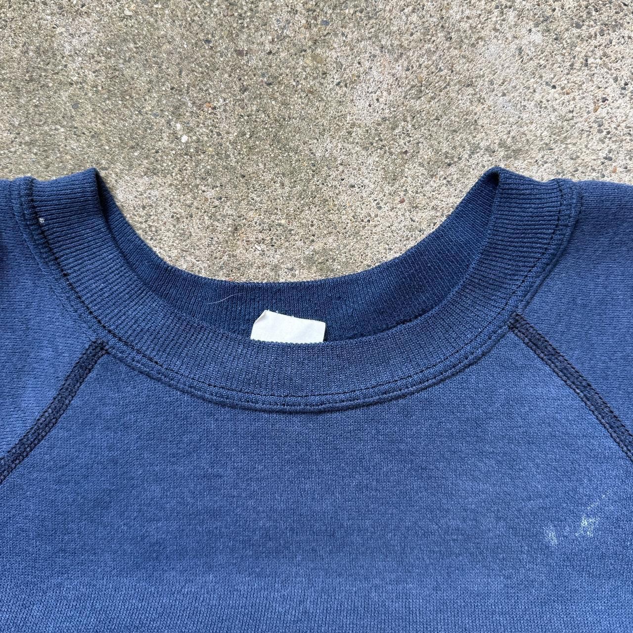 Vintage true vintage blue crewneck sweatshirt paint distress faded Size US S / EU 44-46 / 1 - 4 Thumbnail