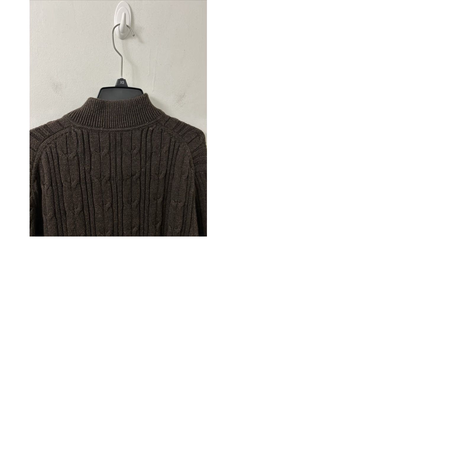 Tommy Bahama Tommy Bahama 1/4 Zip Mens XL Brown Cable-Knit Pullover Sweater Long Sleeve Size US XL / EU 56 / 4 - 9 Thumbnail