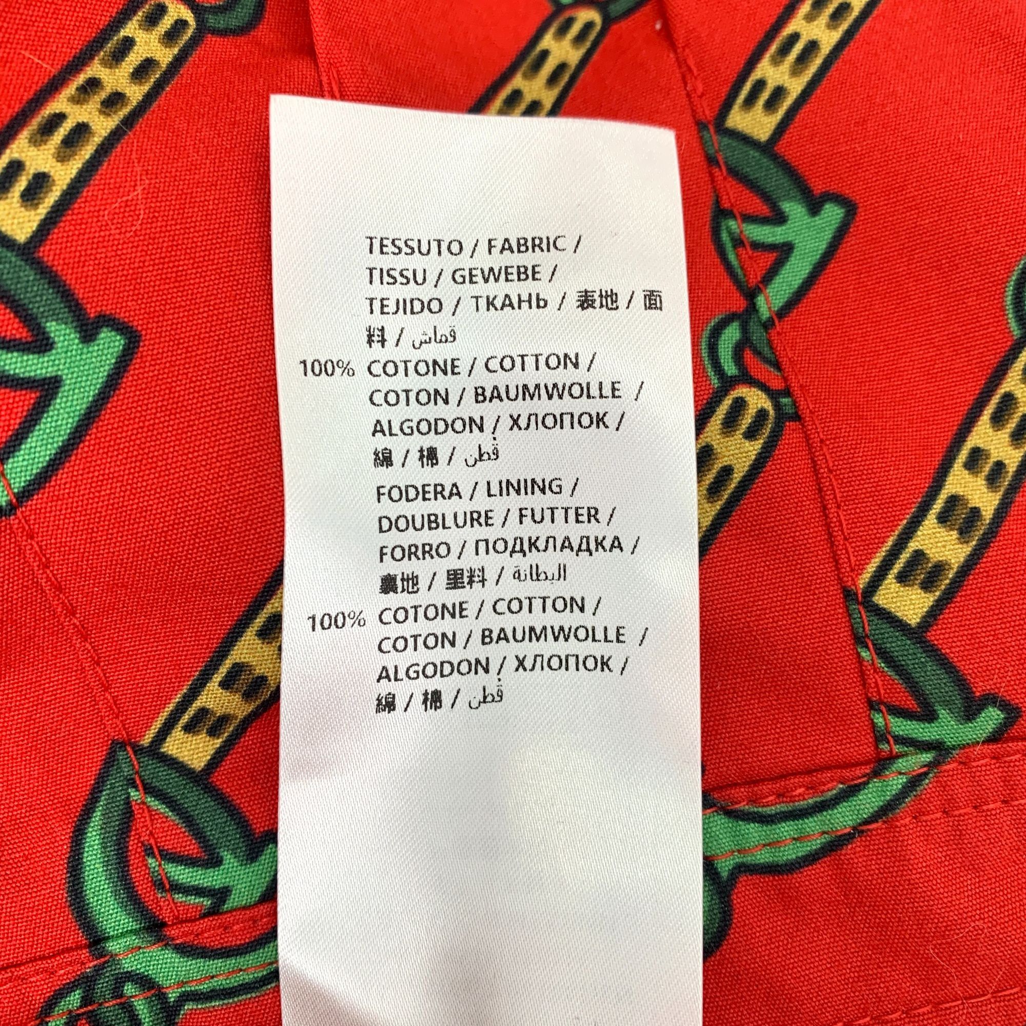 Gucci Gucci Red Chain Print Button Front A-Line Midi Skirt Size 26" / US 2 / IT 38 - 8 Thumbnail