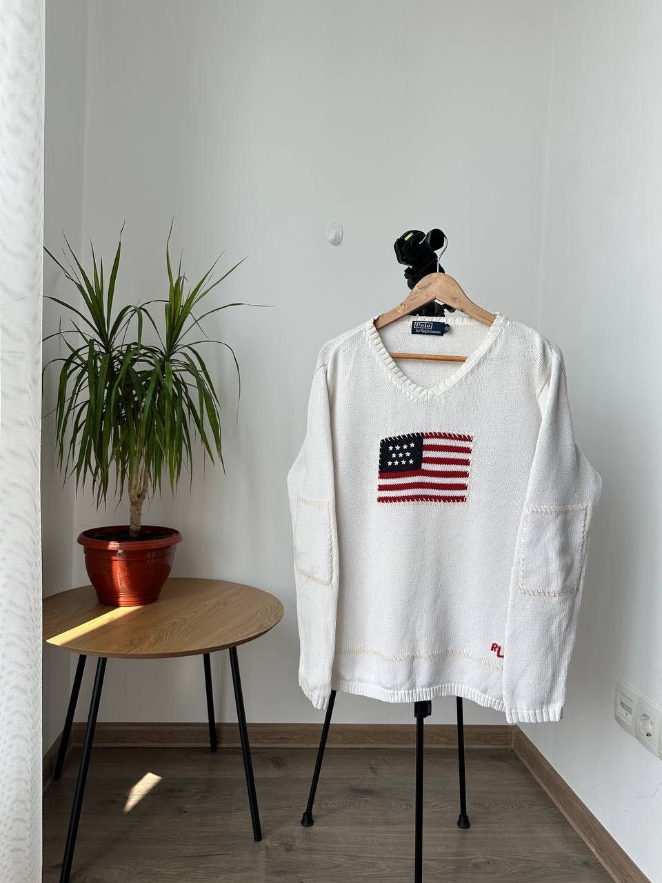 Polo Ralph Lauren Vintage Polo Ralph Lauren White USA Flag Sweater Size US S / EU 44-46 / 1 - 13 Thumbnail