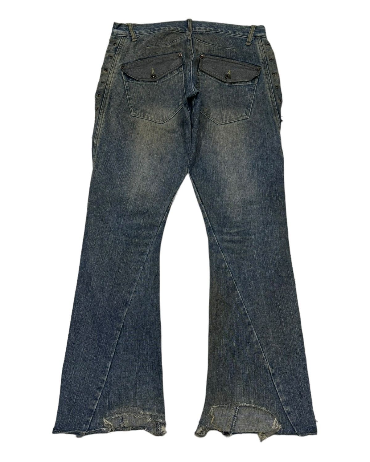 Hysteric Glamour 🔥NYLAUS JEANS LACE UP DISTRESSED DENIM TORNADO MART STYLE Size US 32 / EU 48 - 3 Thumbnail
