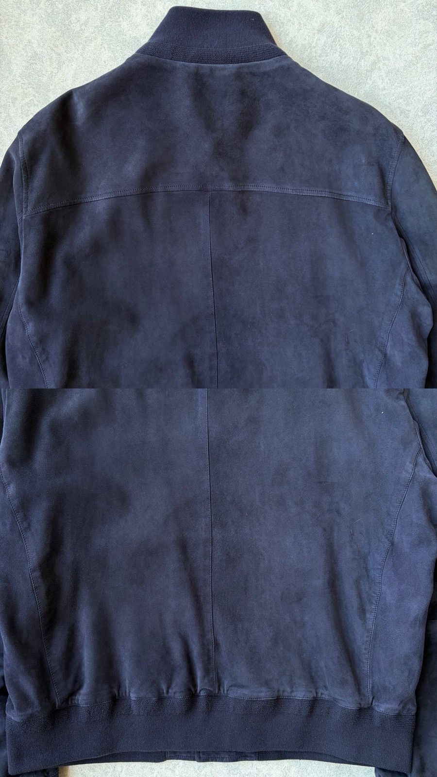 Ralph Lauren Purple Label Ralph Lauren Purple Label Navy Goat Skin Suede Flight Jacket Size US XL / EU 56 / 4 - 6 Thumbnail
