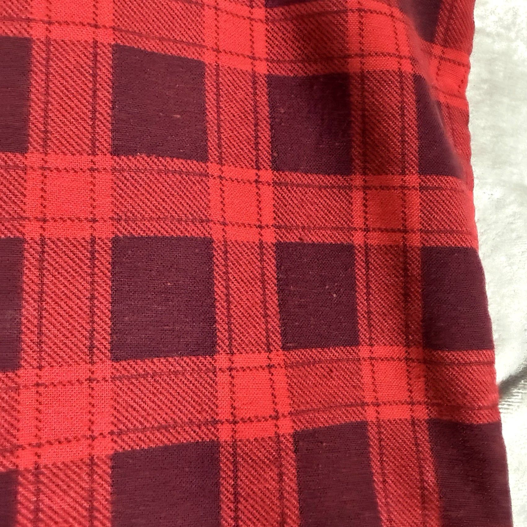 Sears VINTAGE Sears Fieldmaster Flannel Shirt Mens LT Red 80s Lightweight Button-Up Casual Plaid Long Sleeve Cotton Polyester Big & Tall Size US L / EU 52-54 / 3 - 7 Thumbnail