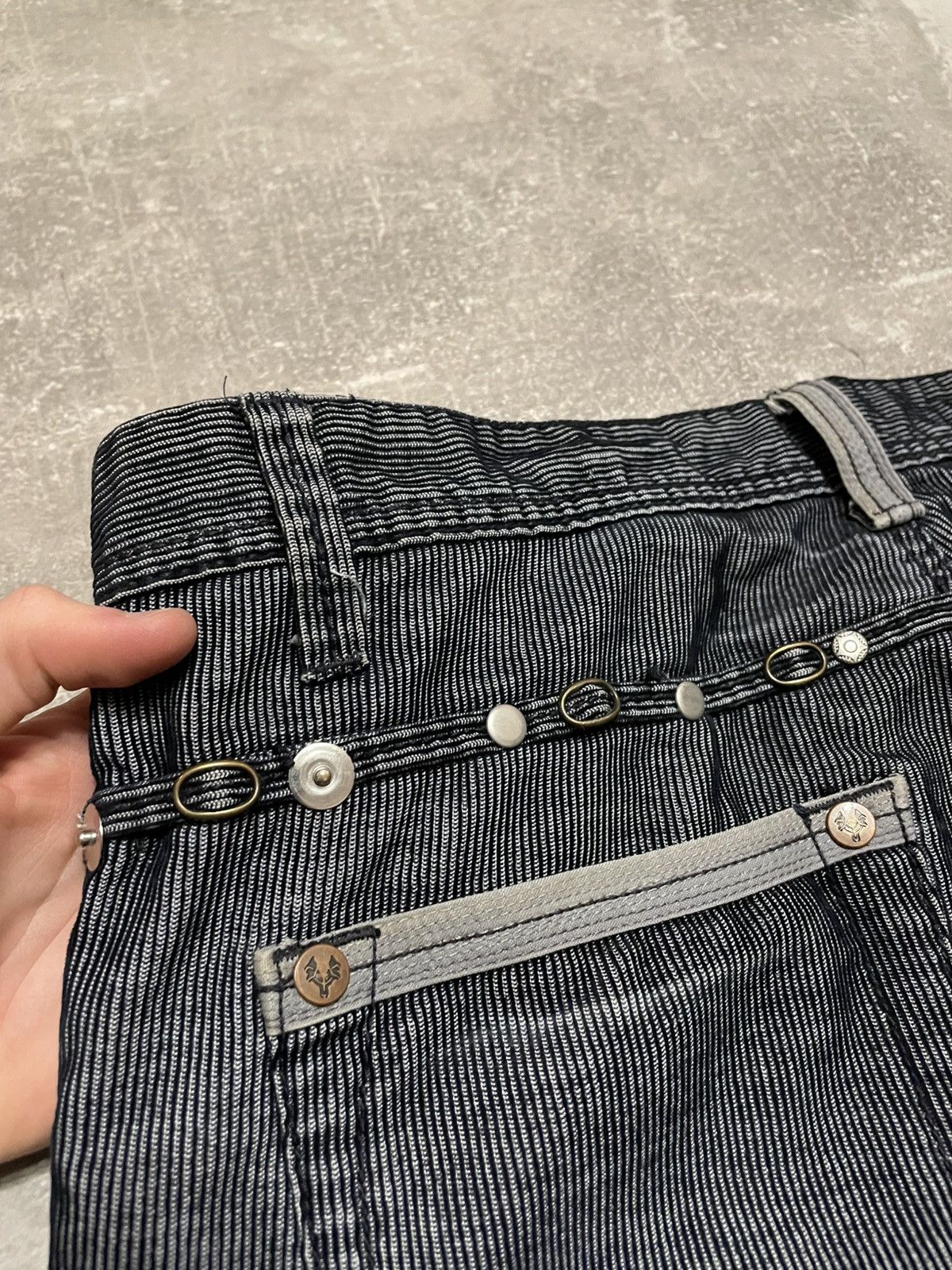 Affliction Vintage Reactive Avant Garde Studded Buggy Pants Y2K Size US 34 / EU 50 - 8 Thumbnail