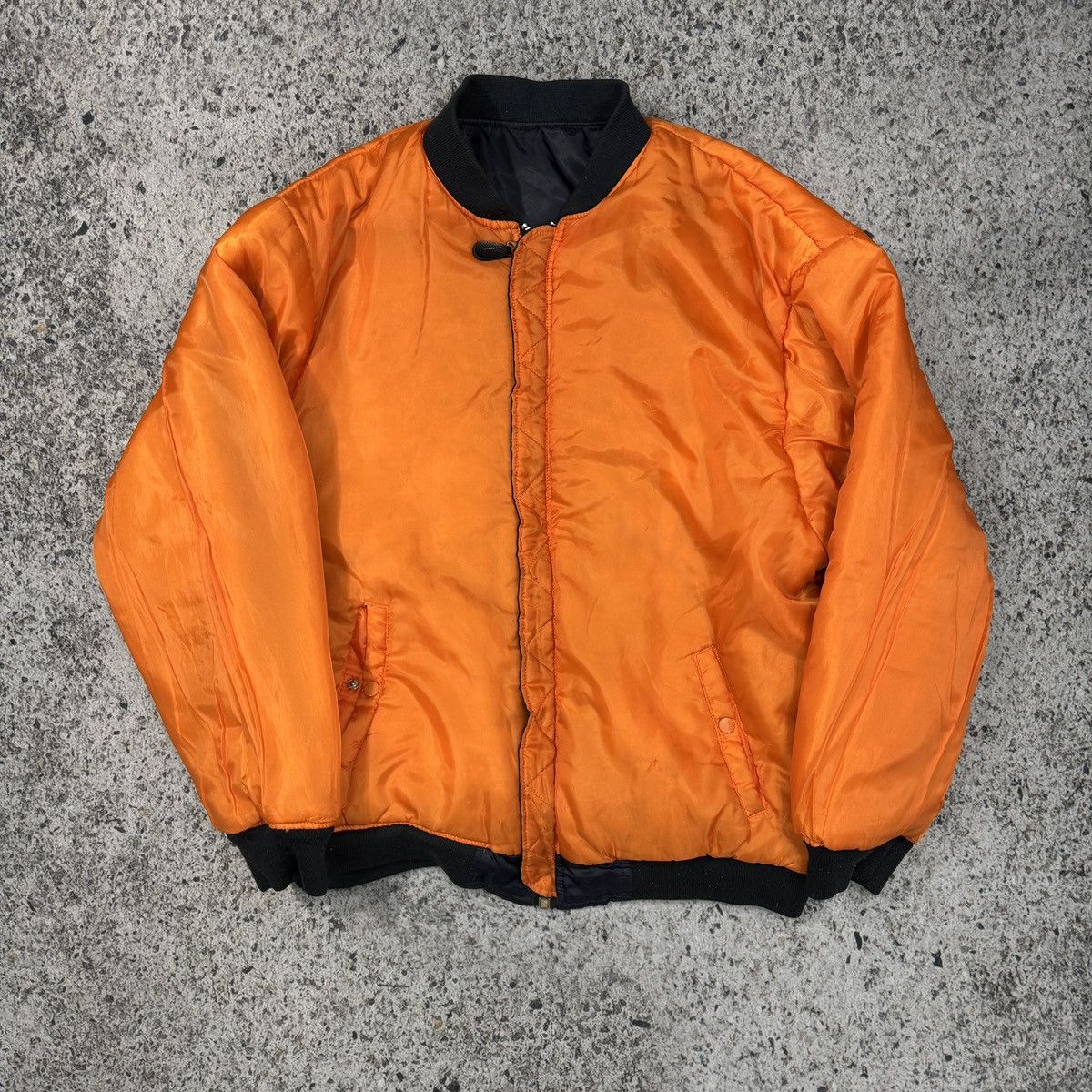 Vintage 90s Reversible MA-1 Faded Thrashed Distressed Bomber Jacket Size US XXL / EU 58 / 5 - 3 Thumbnail