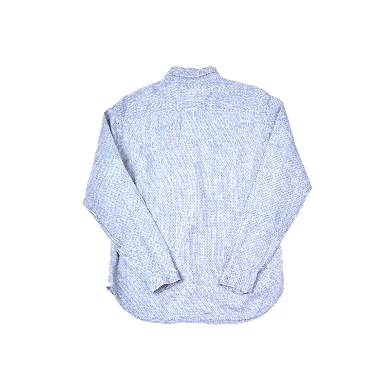 Oliver Spencer Oliver Spencer Blue Linen Long Sleeve Button-Up Shirt 16 Mens Size US L / EU 52-54 / 3 - 7 Thumbnail