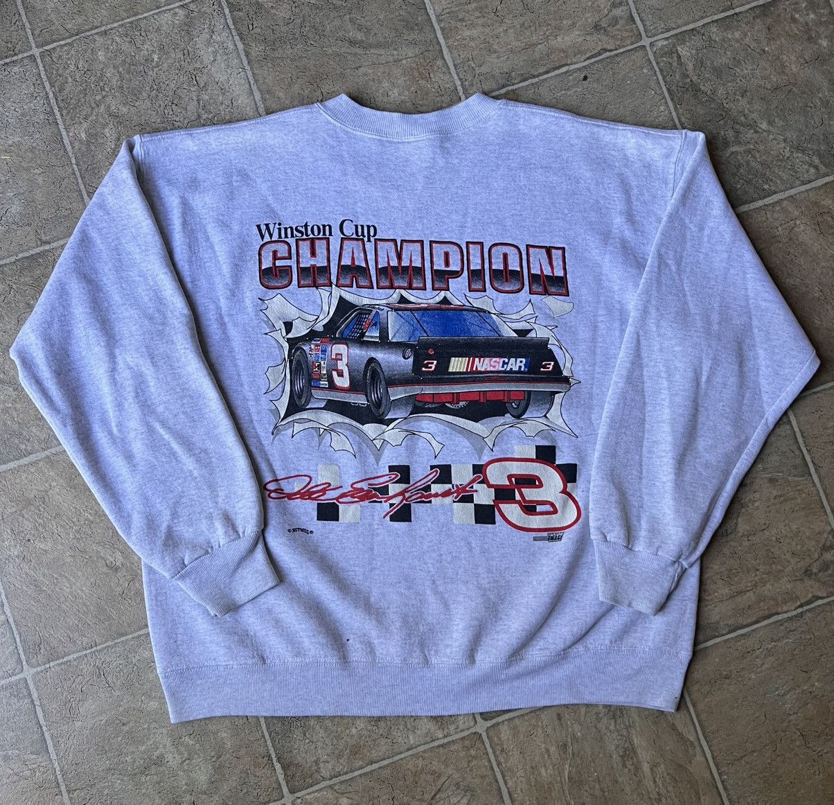 Vintage Vtg 90s Dale Earnhardt NASCAR Crewneck Sweatshirt Size US XL / EU 56 / 4 - 2 Thumbnail
