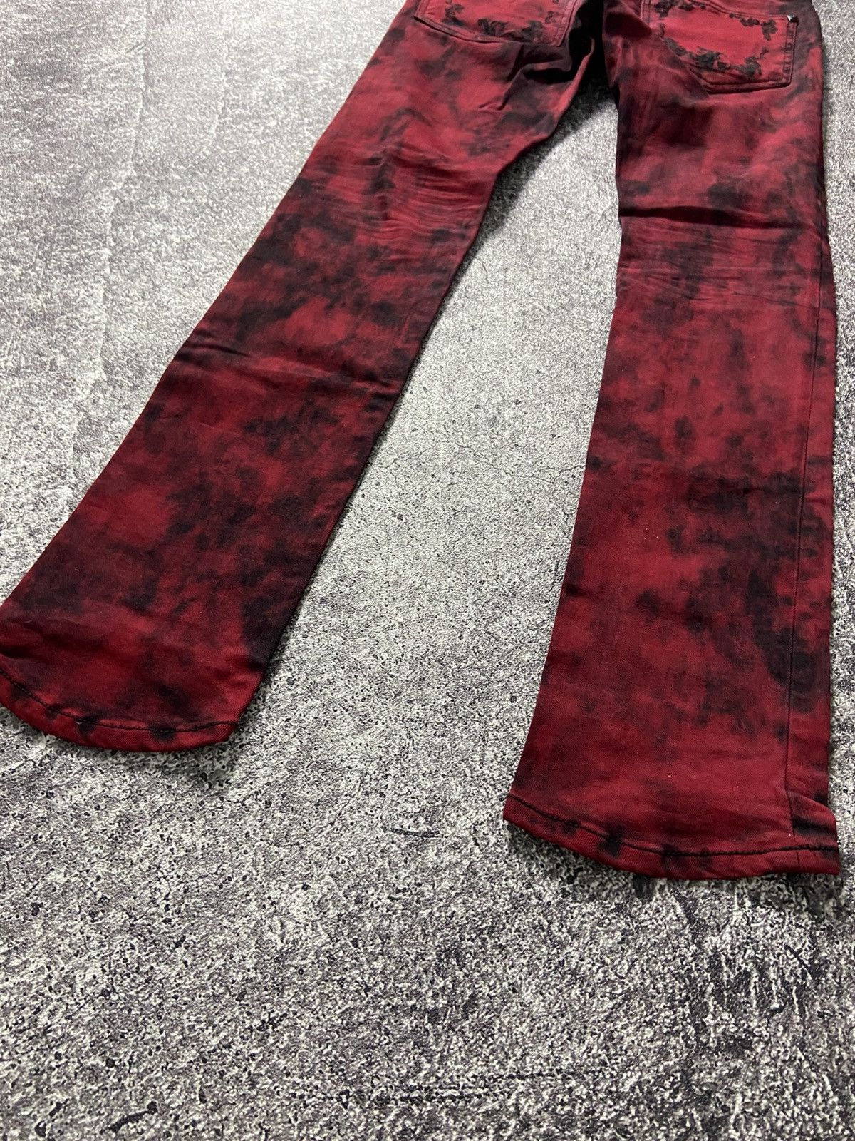 If Six Was Nine Xfrm blood red punk stretch jeans Size 29" - 13 Thumbnail