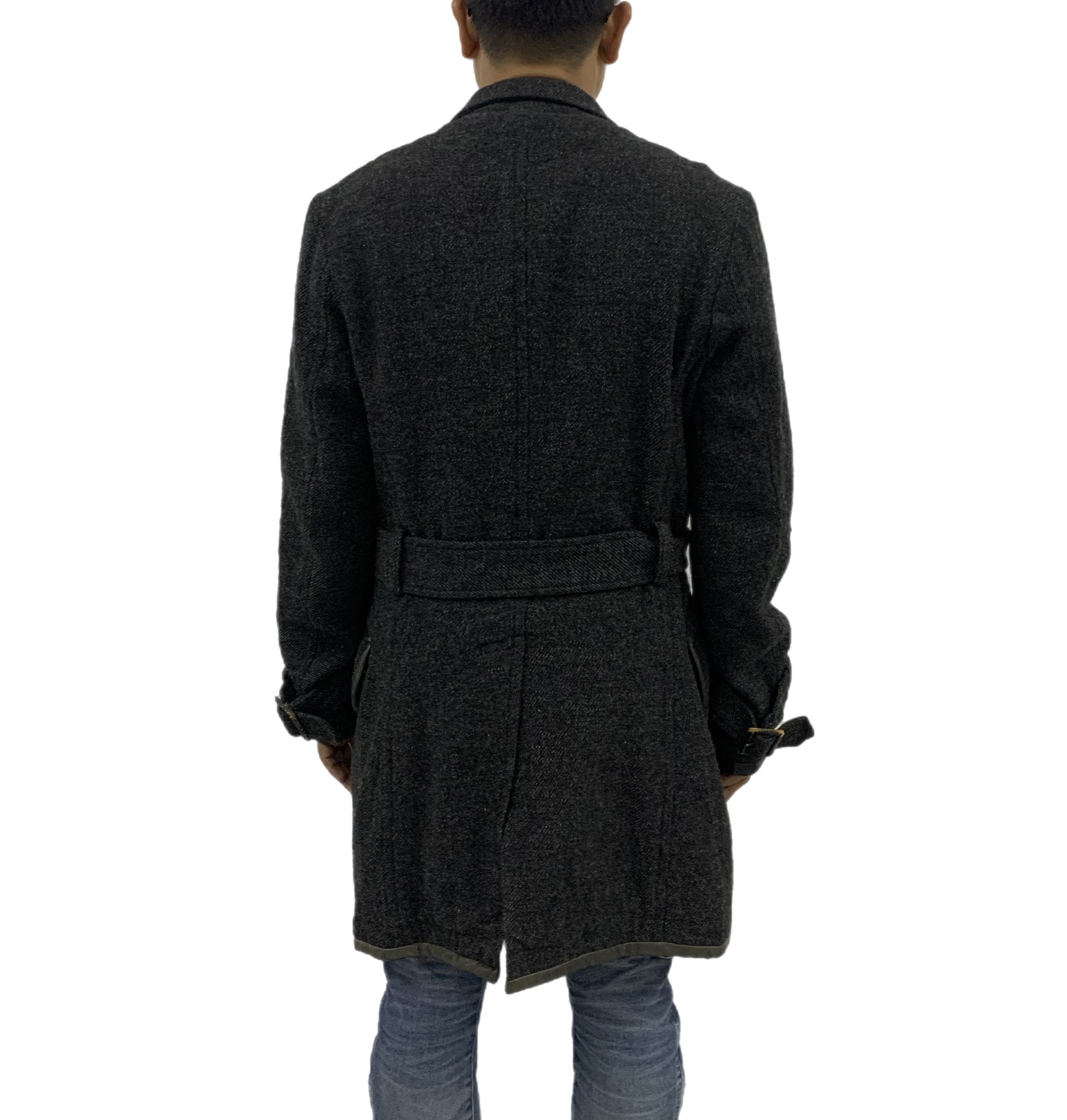 Yohji Yamamoto Vintage Y's by Yohji Yamamoto Gabardine Belted Wool Coat Size US M / EU 48-50 / 2 - 3 Thumbnail