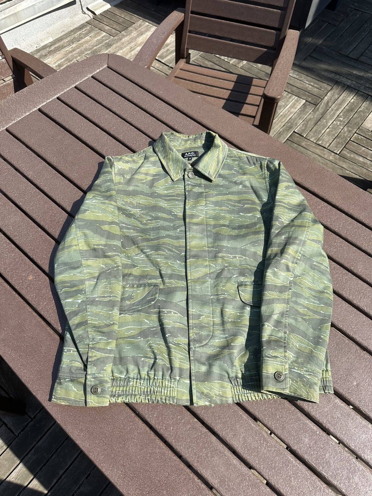A.P.C. A.P.C. Camo Print Camouflage Blouson Jacket Size US M / EU 48-50 / 2 - 1 Thumbnail