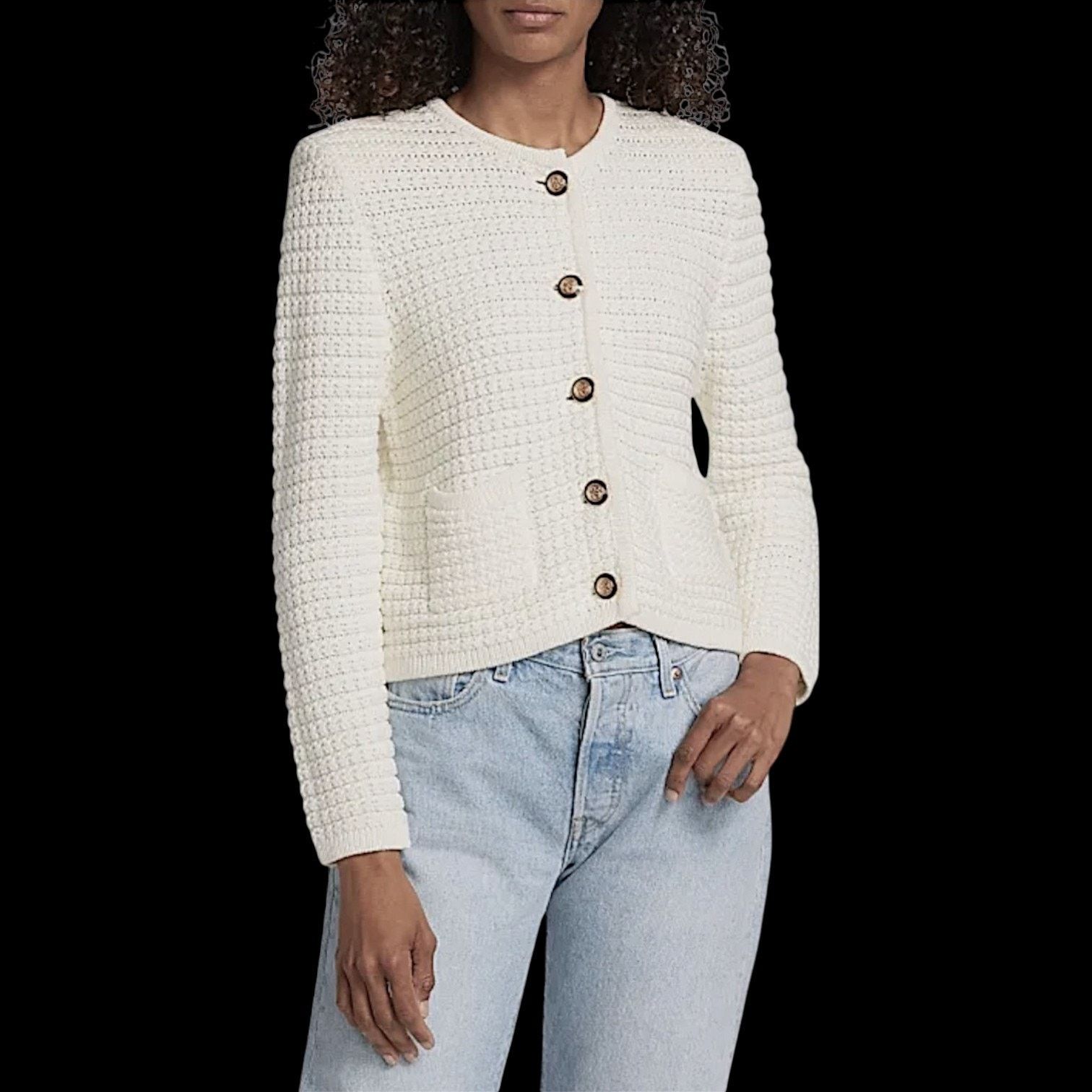 ba&sh Ba&sh White Cardigan | Size S Size S / US 4 / IT 40 - 5 Thumbnail