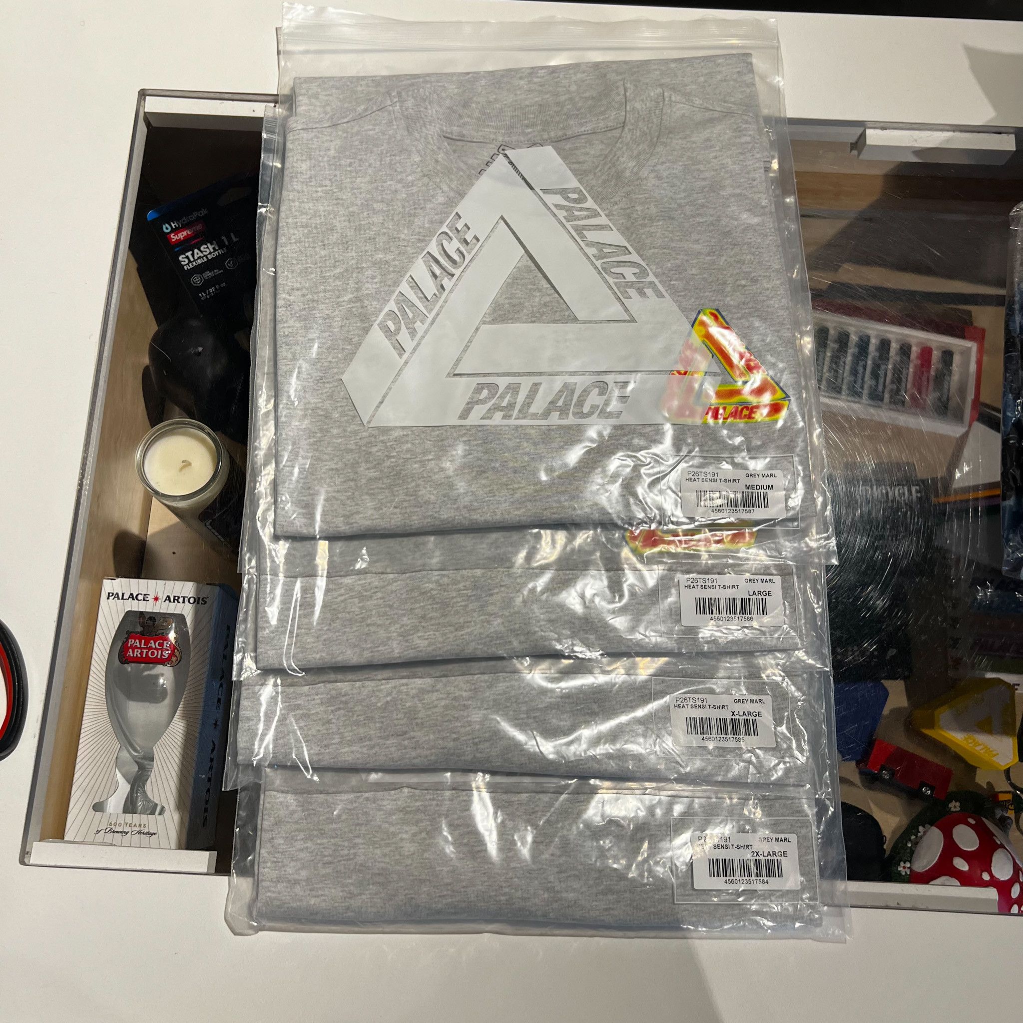Palace Palace Heat Sensi Tee Grey Marl • M Size US M / EU 48-50 / 2 - 3 Thumbnail